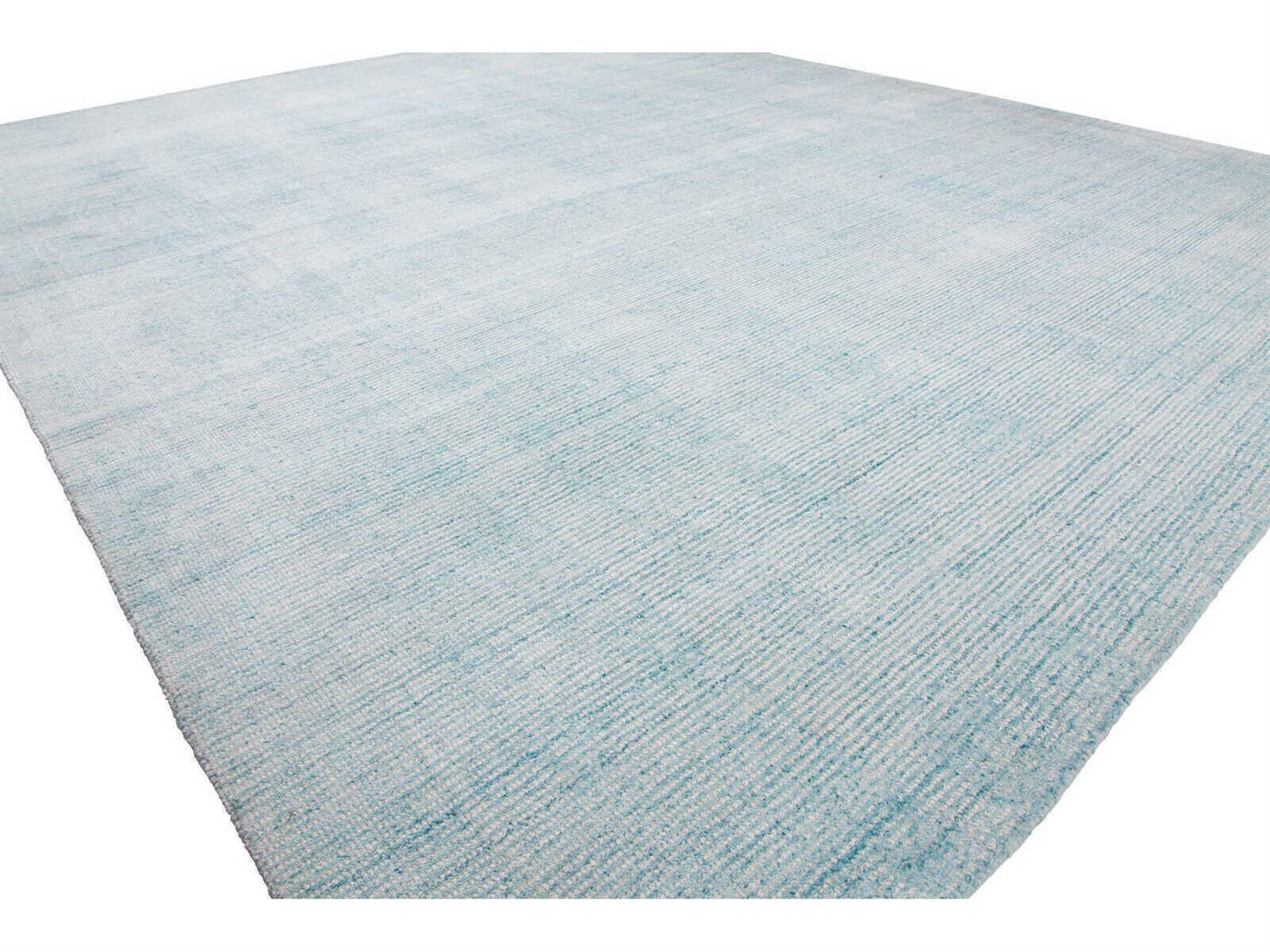 Harounian Rugs Pottery Aqua Area Rug