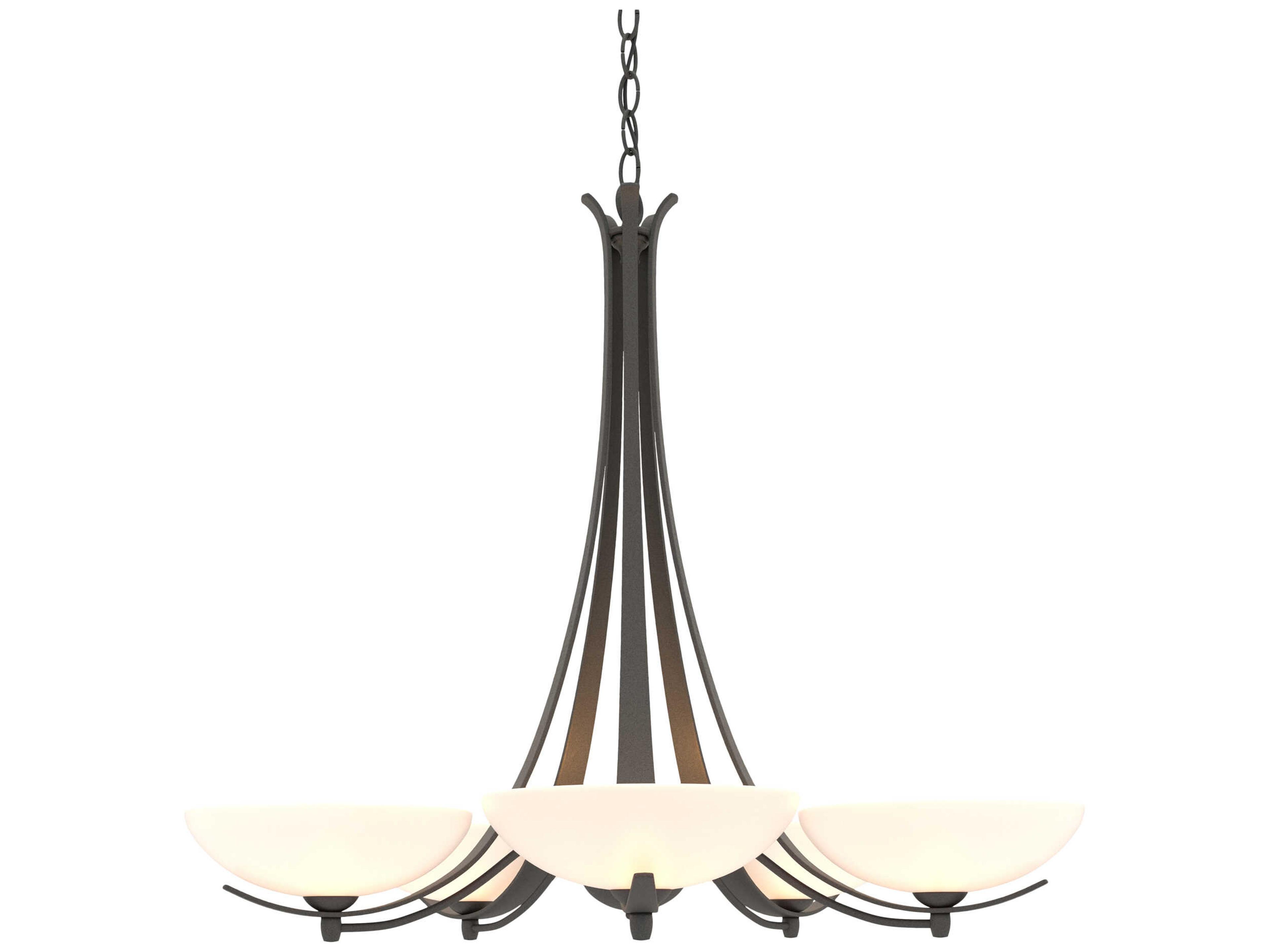 Hubbardton Forge Aegis 5-Light Glass Bowl Chandelier