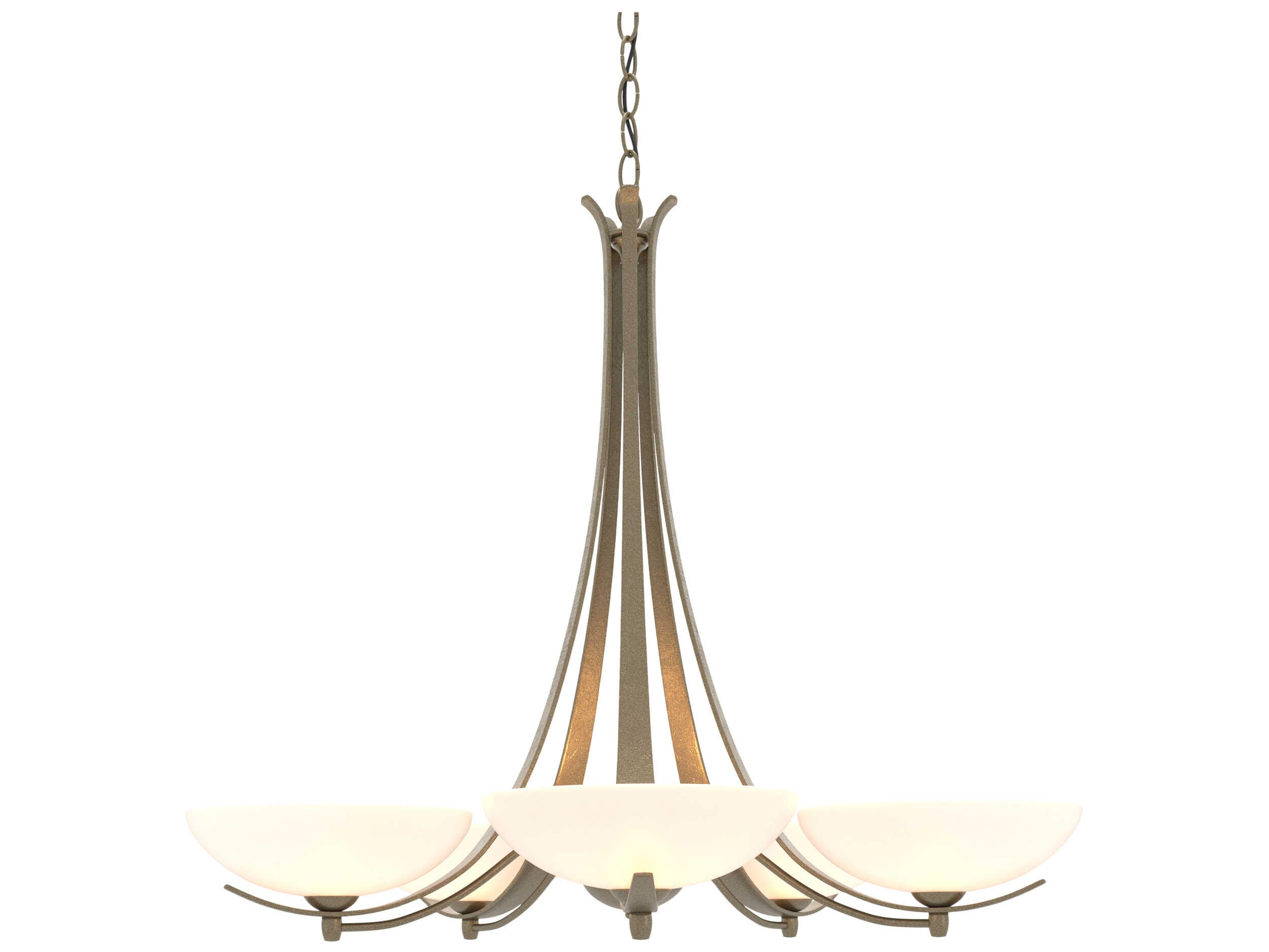 Hubbardton Forge Aegis 5-Light Glass Bowl Chandelier