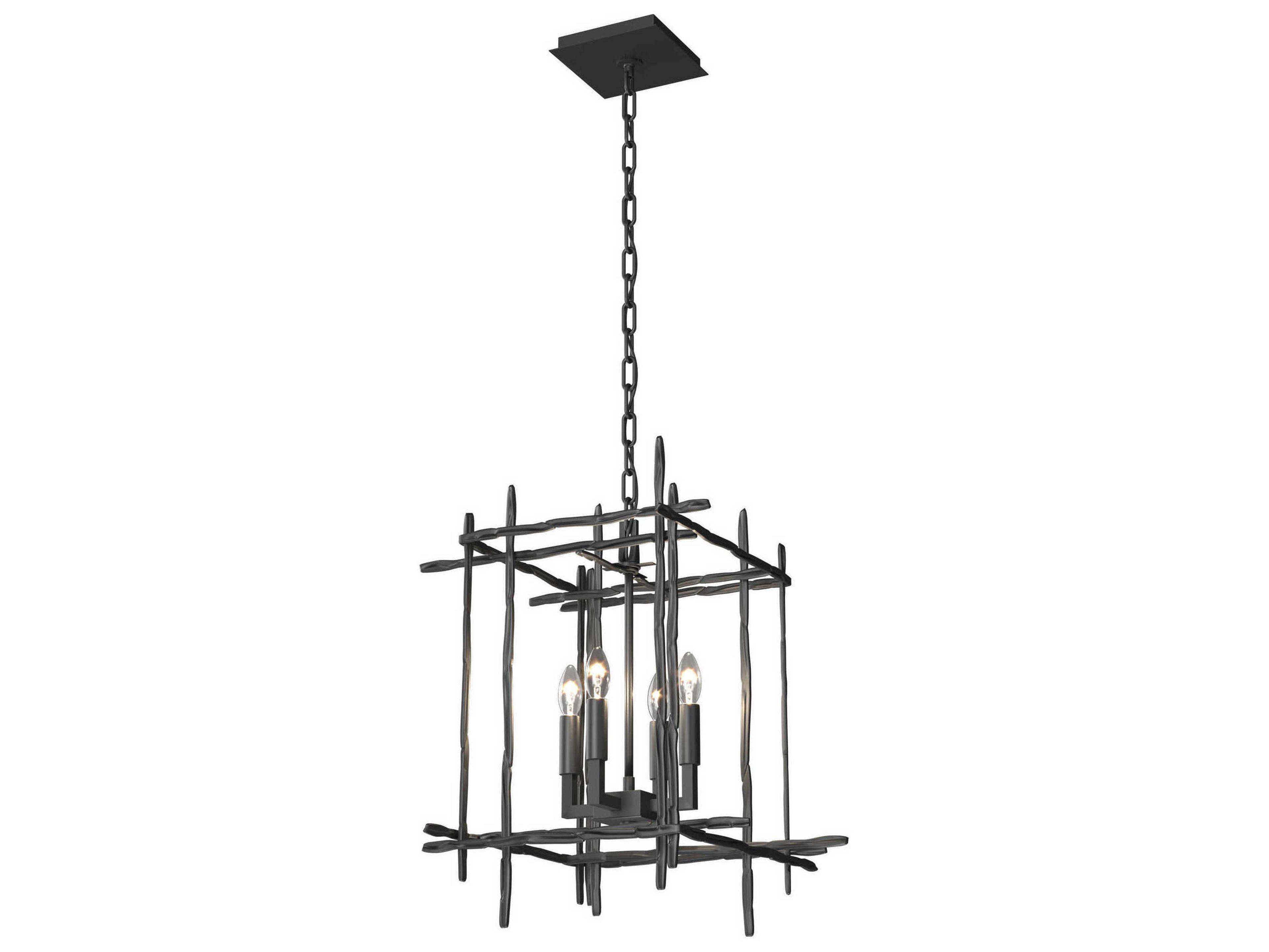 Hubbardton Forge Tura 4-Light Glass Candelabra Geometric Chandelier