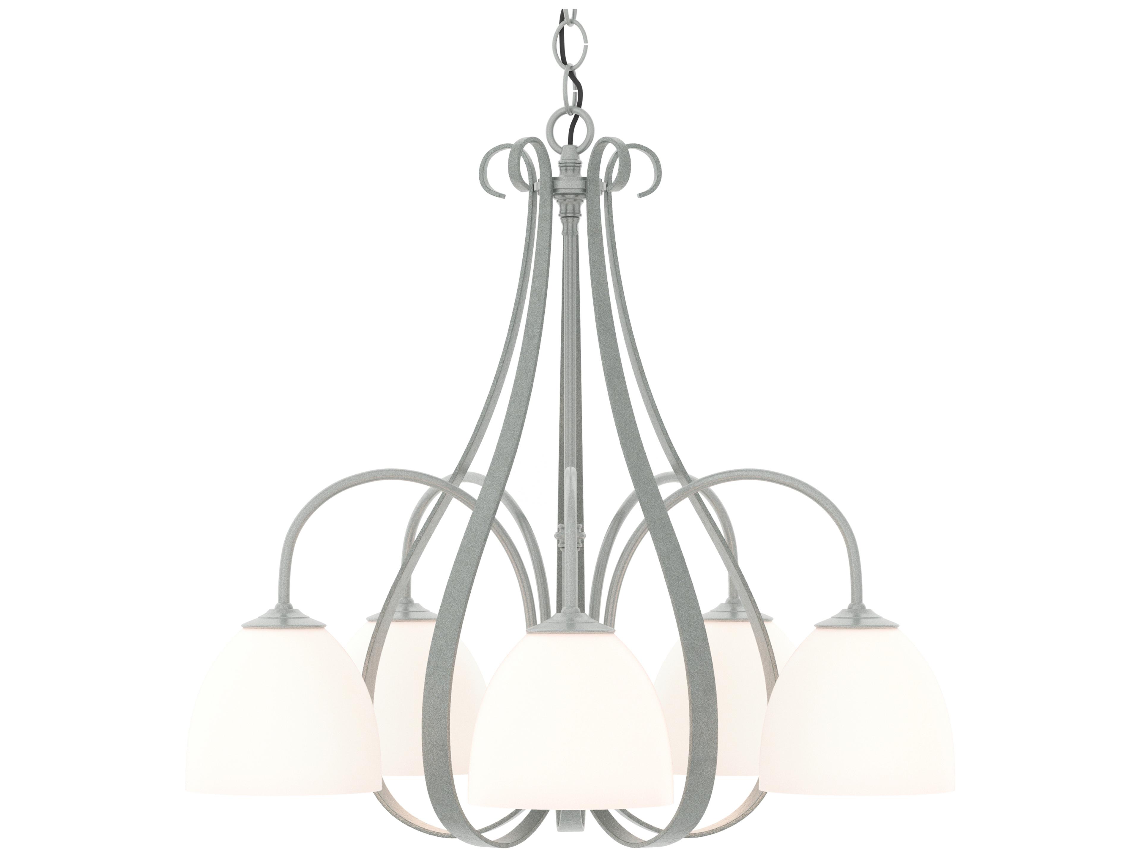 Hubbardton Forge Sweeping 5-Light Glass Bell Chandelier