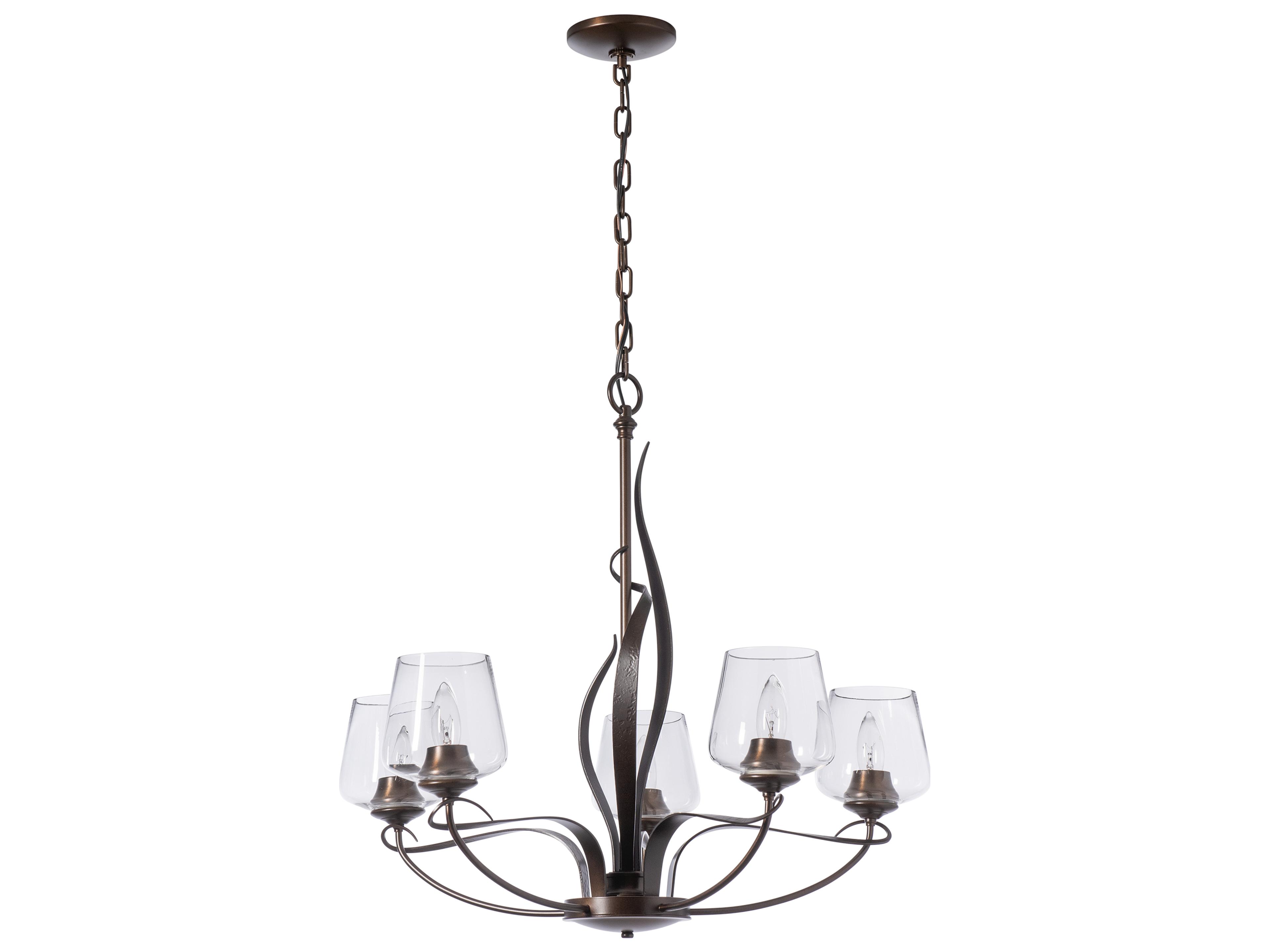 Hubbardton Forge Flora 5-Light Glass Chandelier