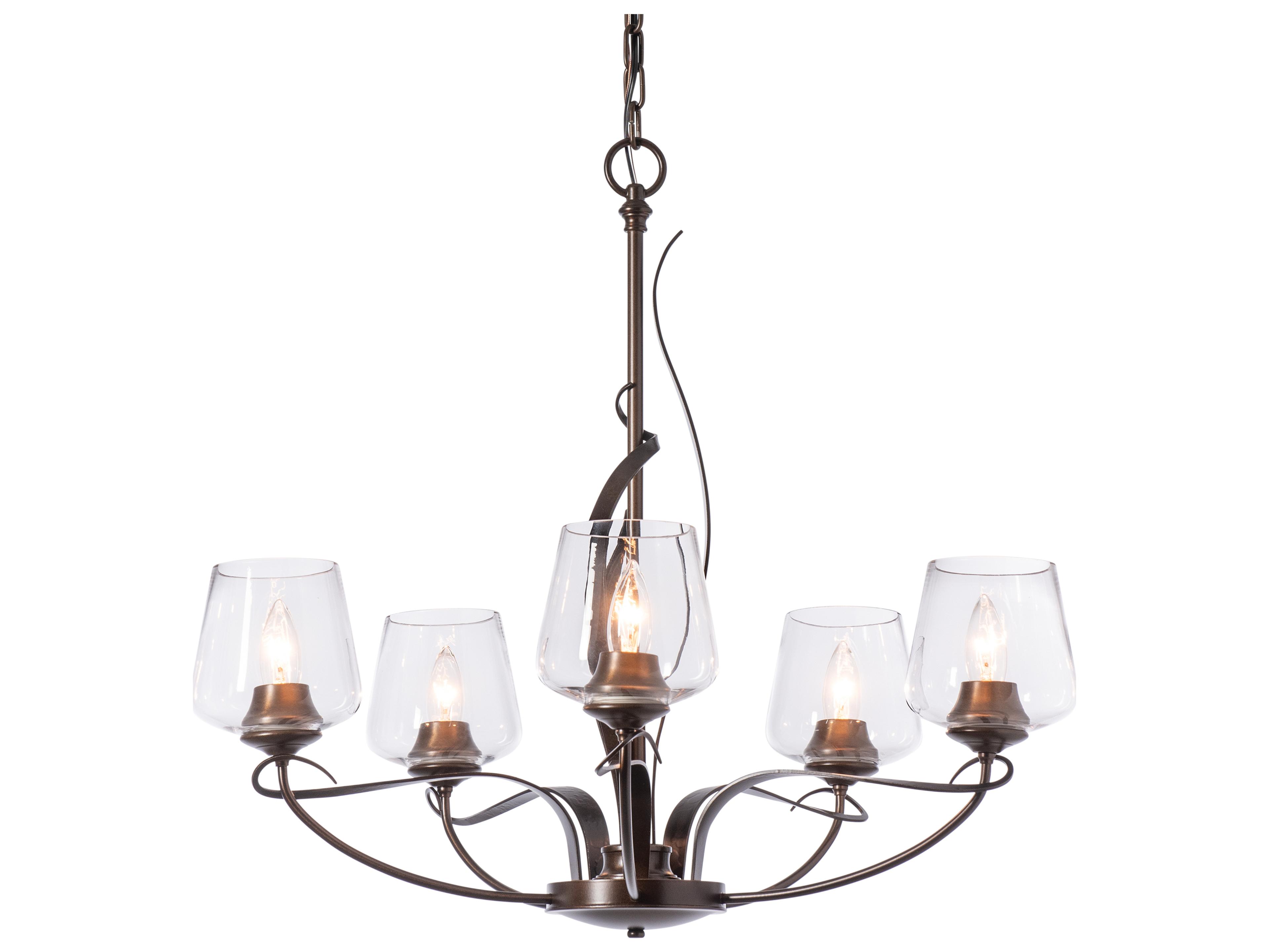 Hubbardton Forge Flora 5-Light Glass Chandelier