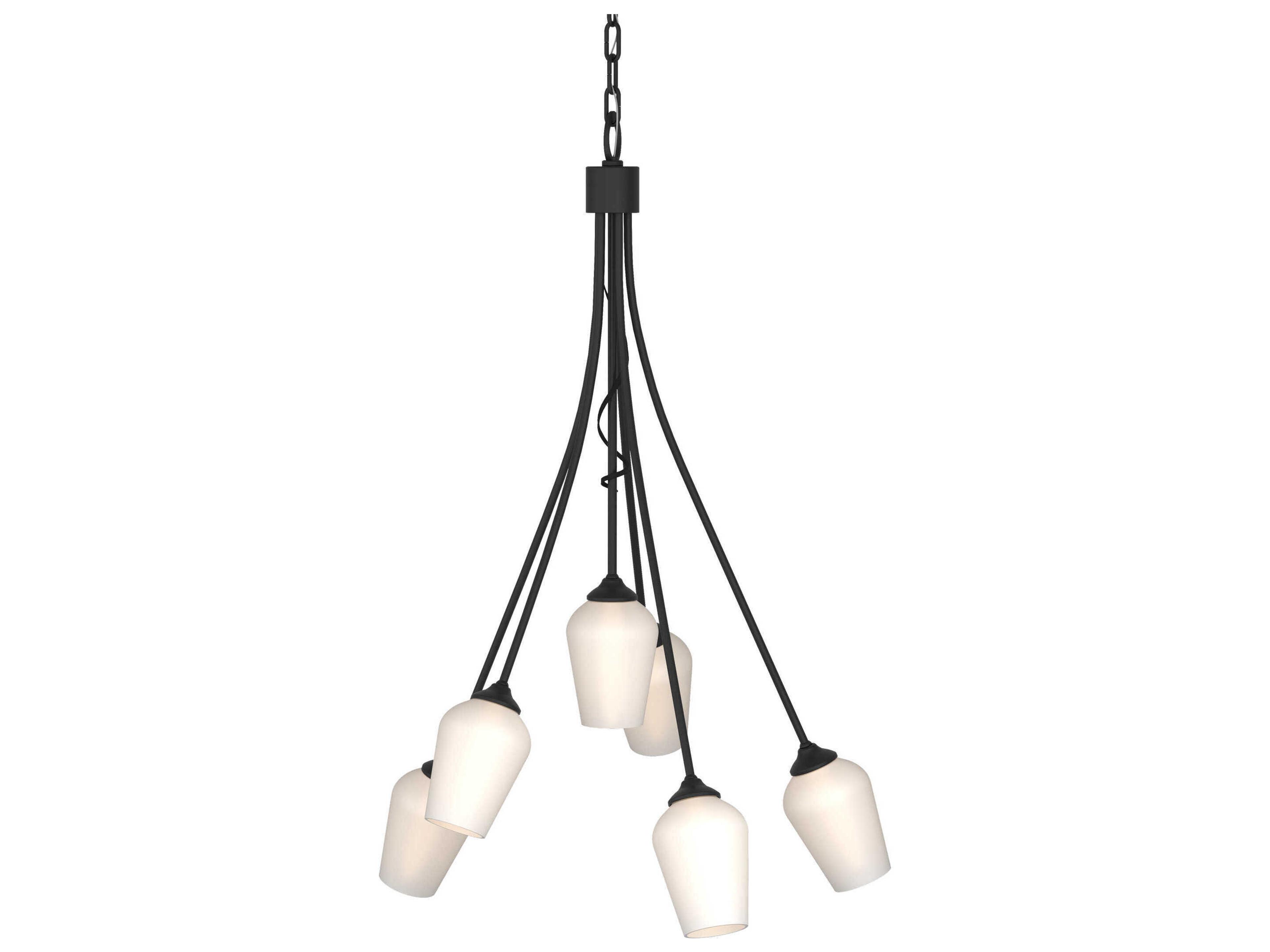 Hubbardton Forge Flora 6-Light Glass Tiered Chandelier