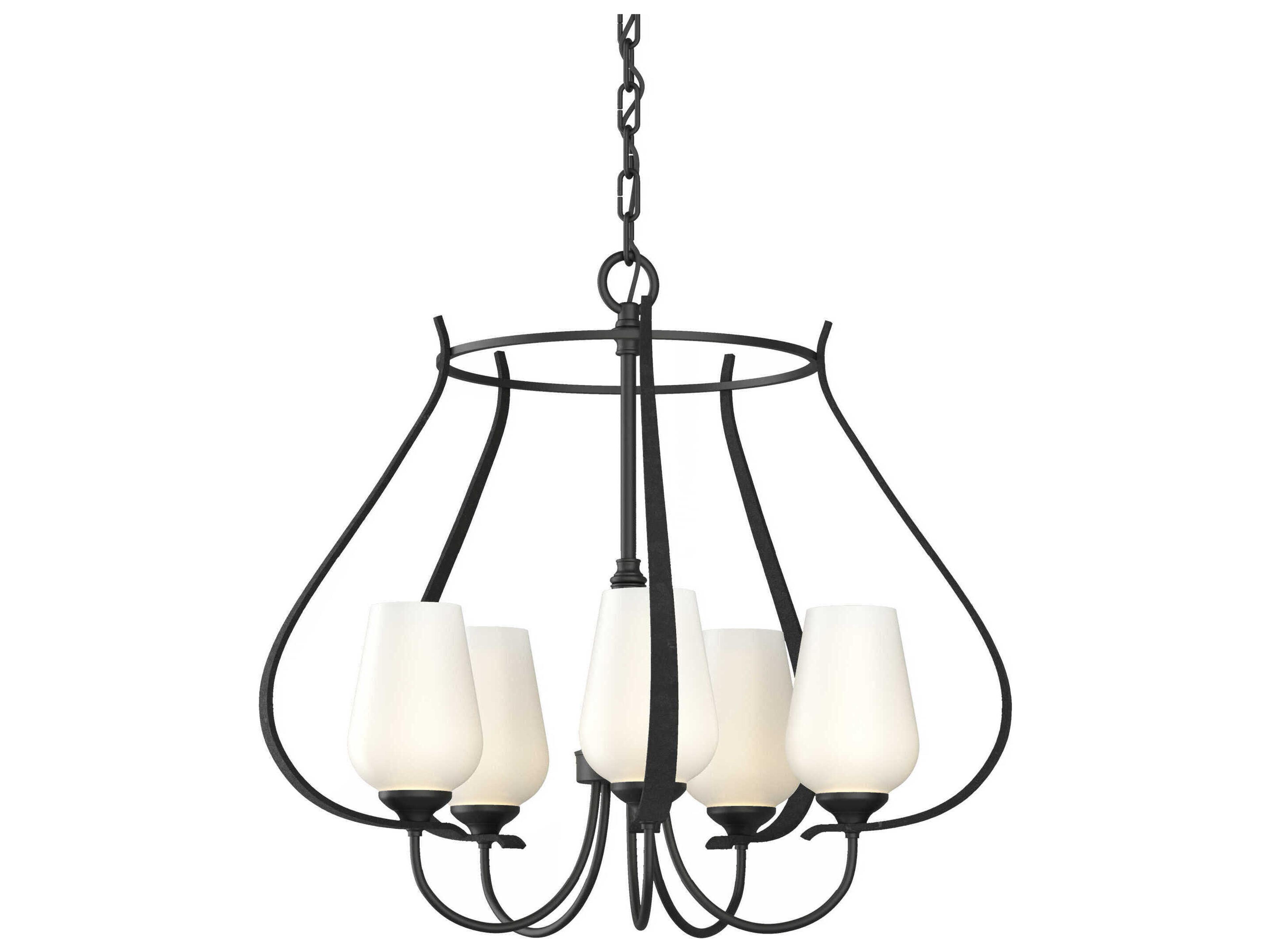 Hubbardton Forge Flora 5-Light Glass Chandelier
