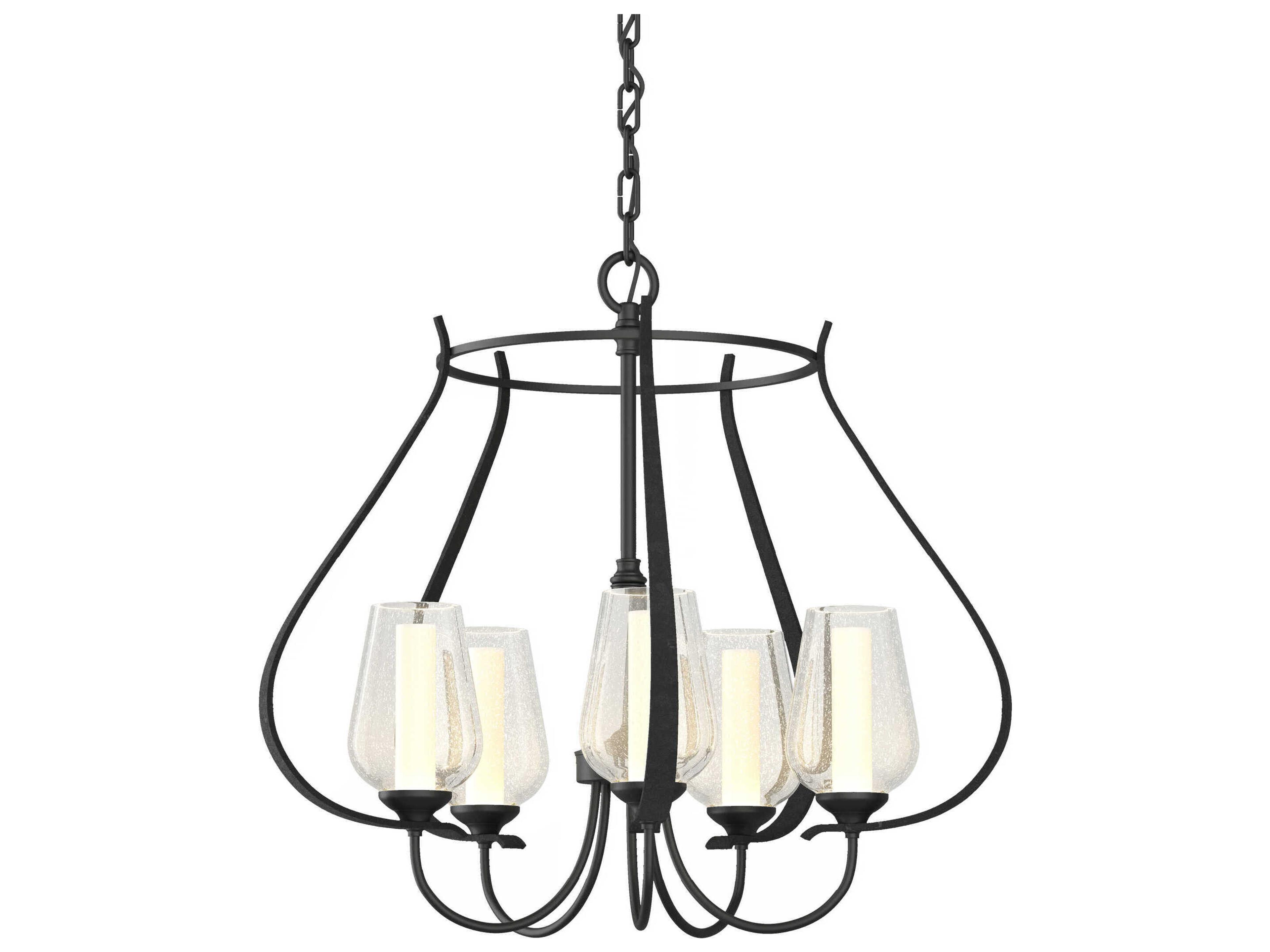 Hubbardton Forge Flora 5-Light Glass Chandelier