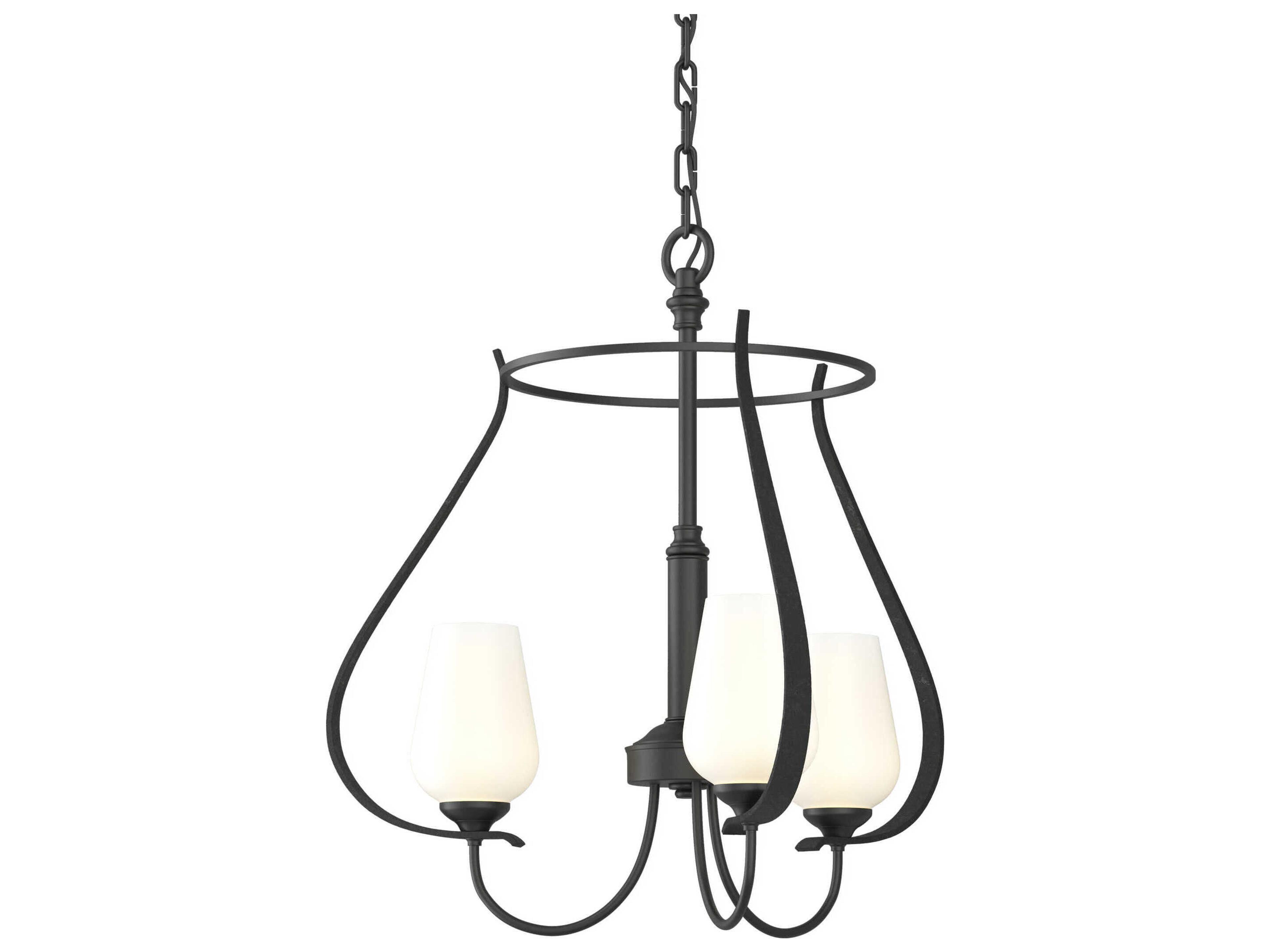 Hubbardton Forge Flora 3-Light Glass Chandelier