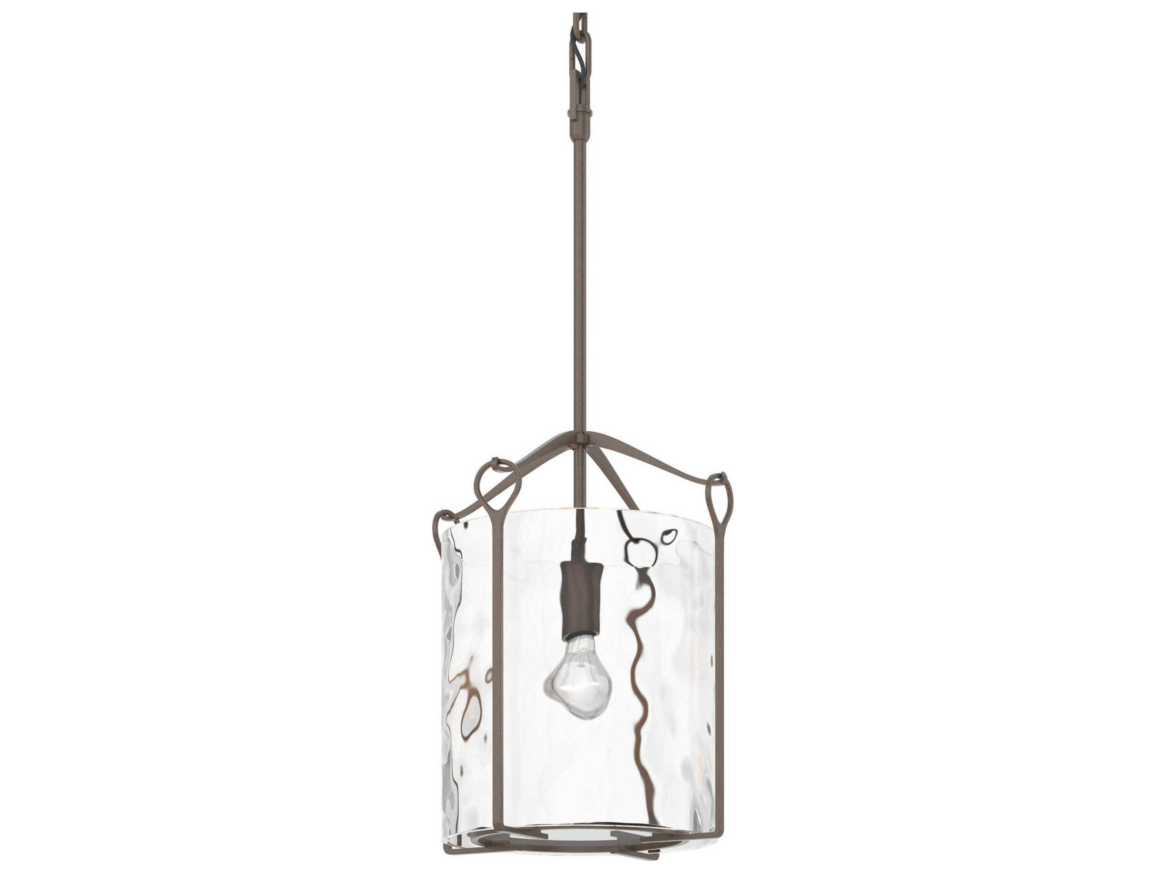 Hubbardton Forge Bow 1-Light Glass Drum Mini Pendant