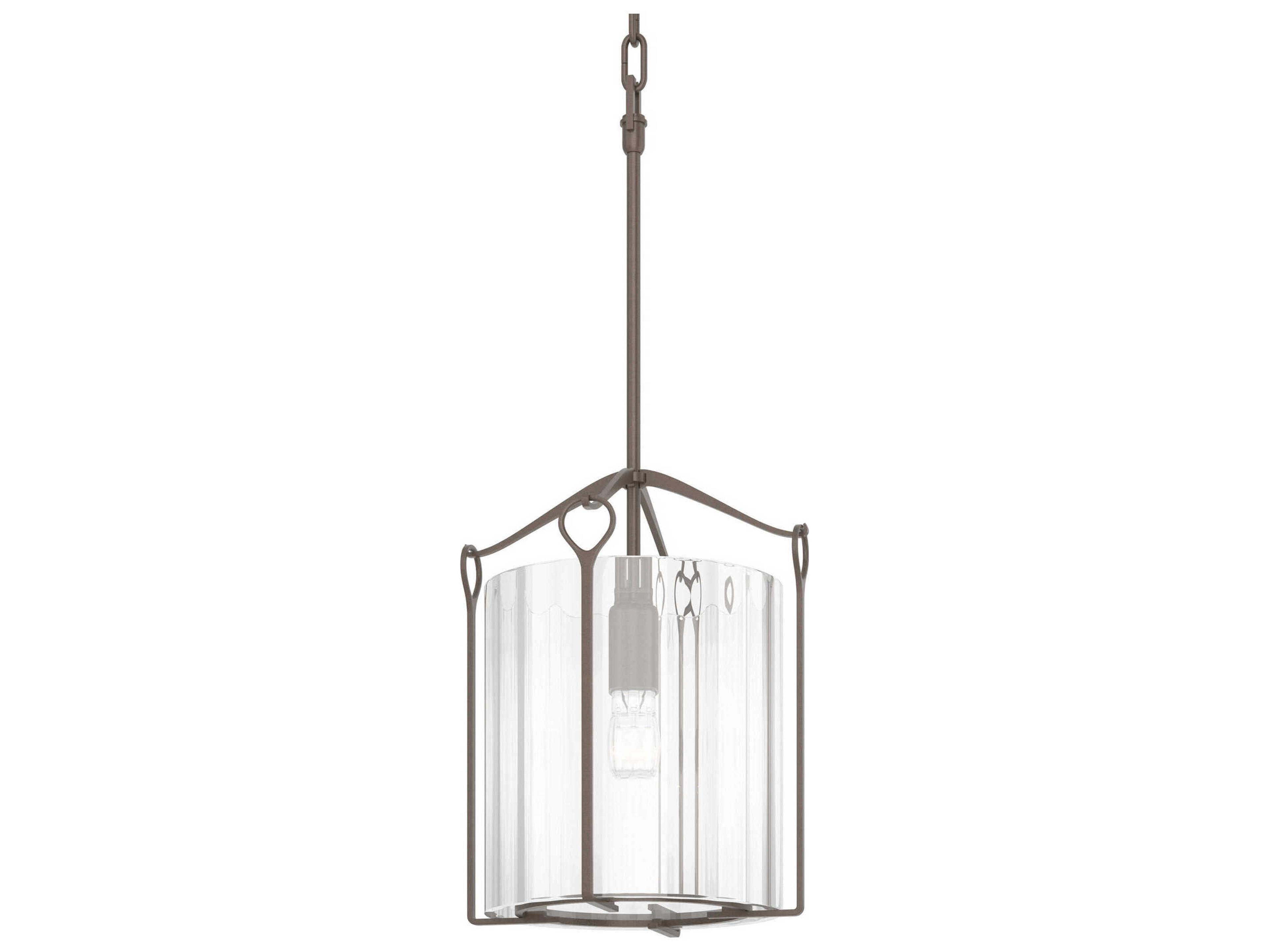 Hubbardton Forge Bow 1-Light Glass Drum Mini Pendant