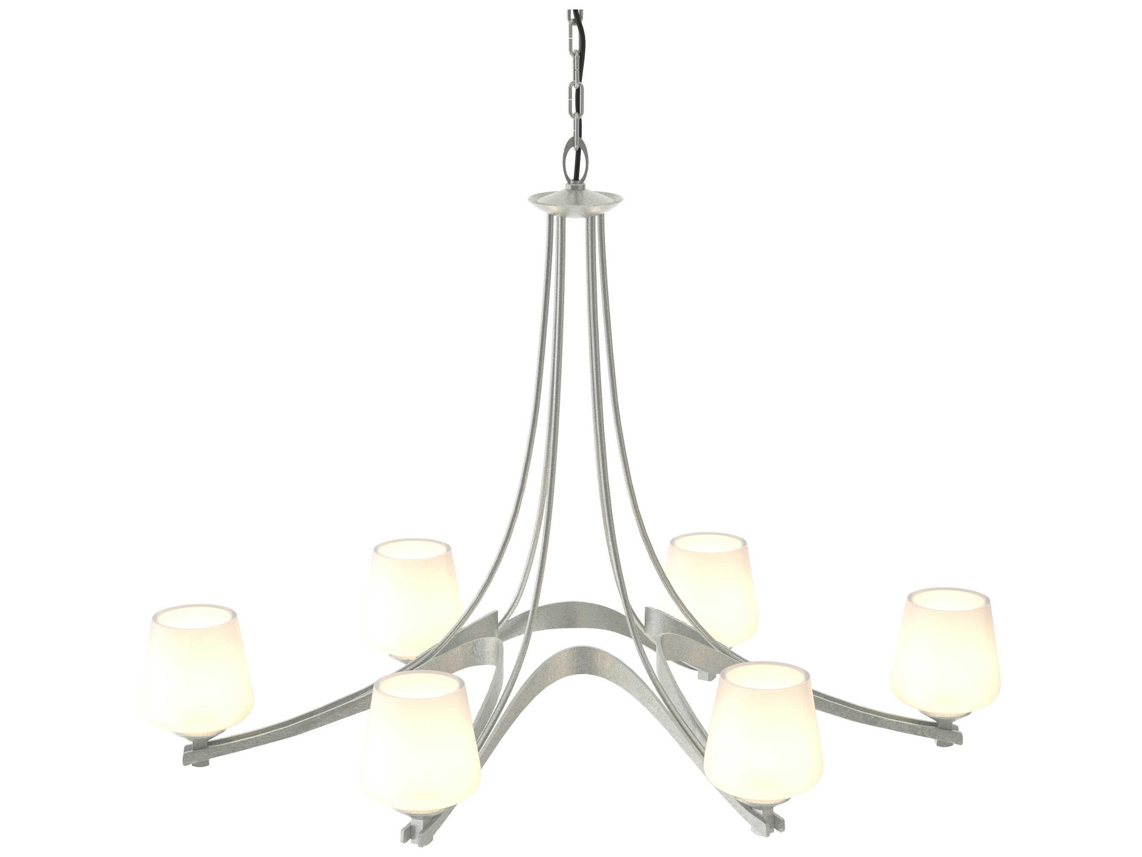 Hubbardton Forge Ribbon 6-Light Glass Chandelier