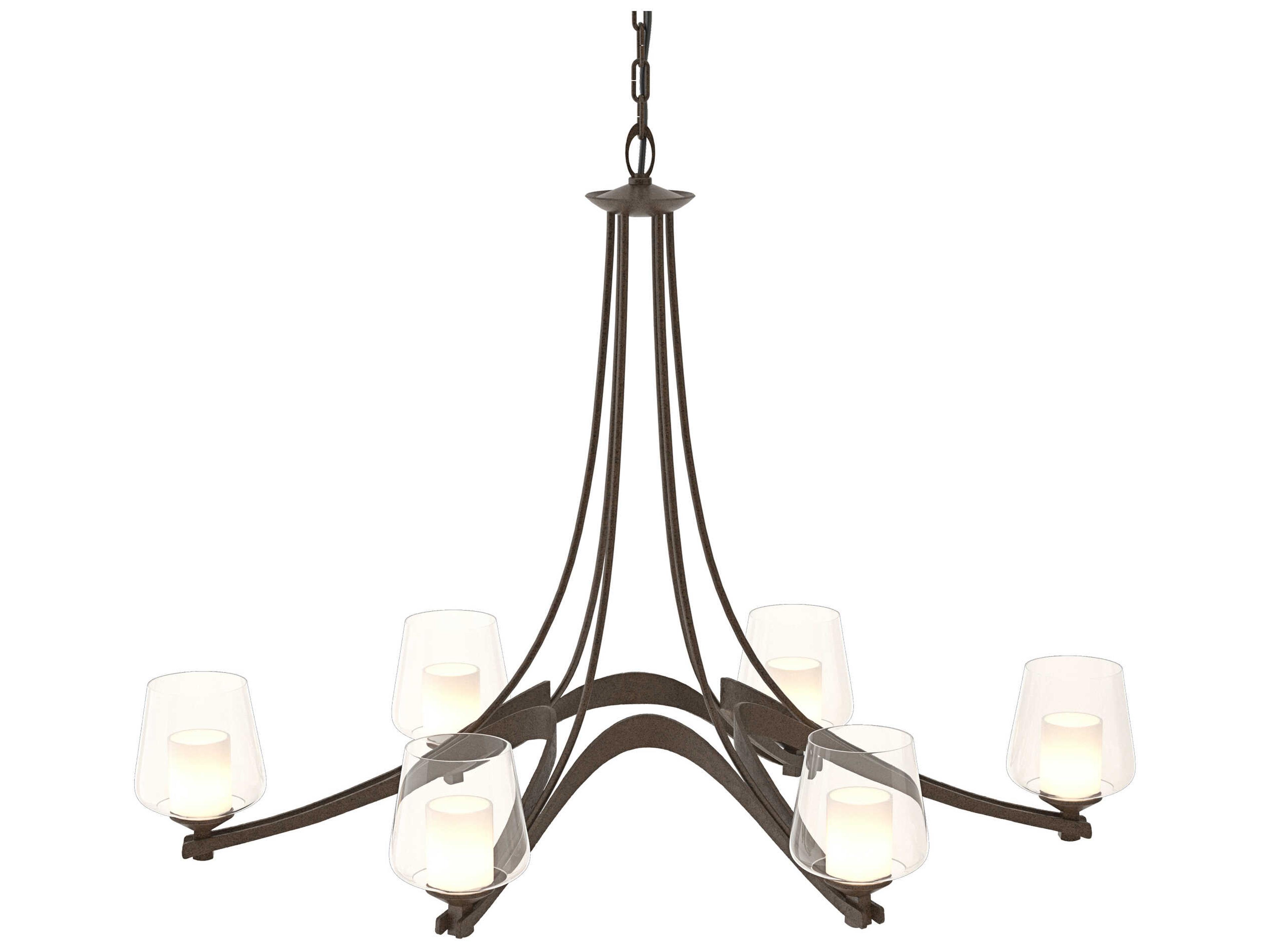 6-Light Ribbon Oval Chandelier