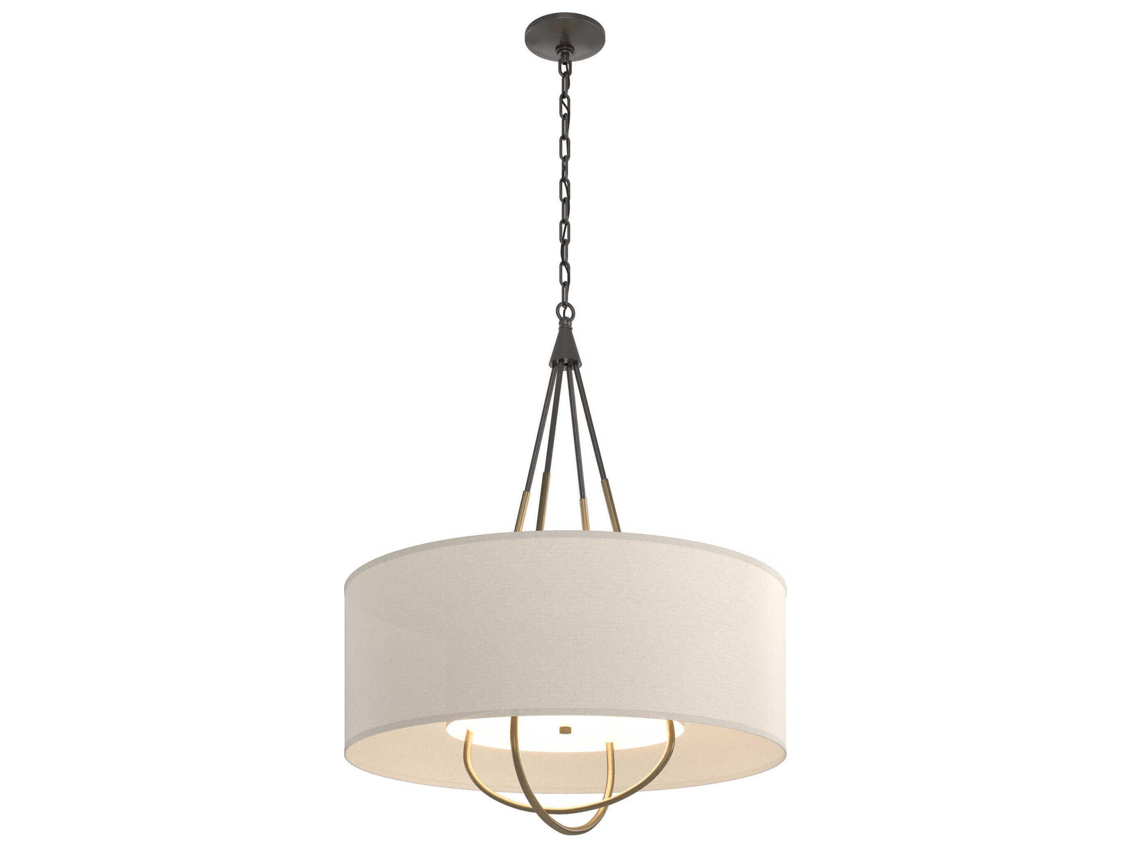 Hubbardton Forge Loop 4-Light White Drum Pendant