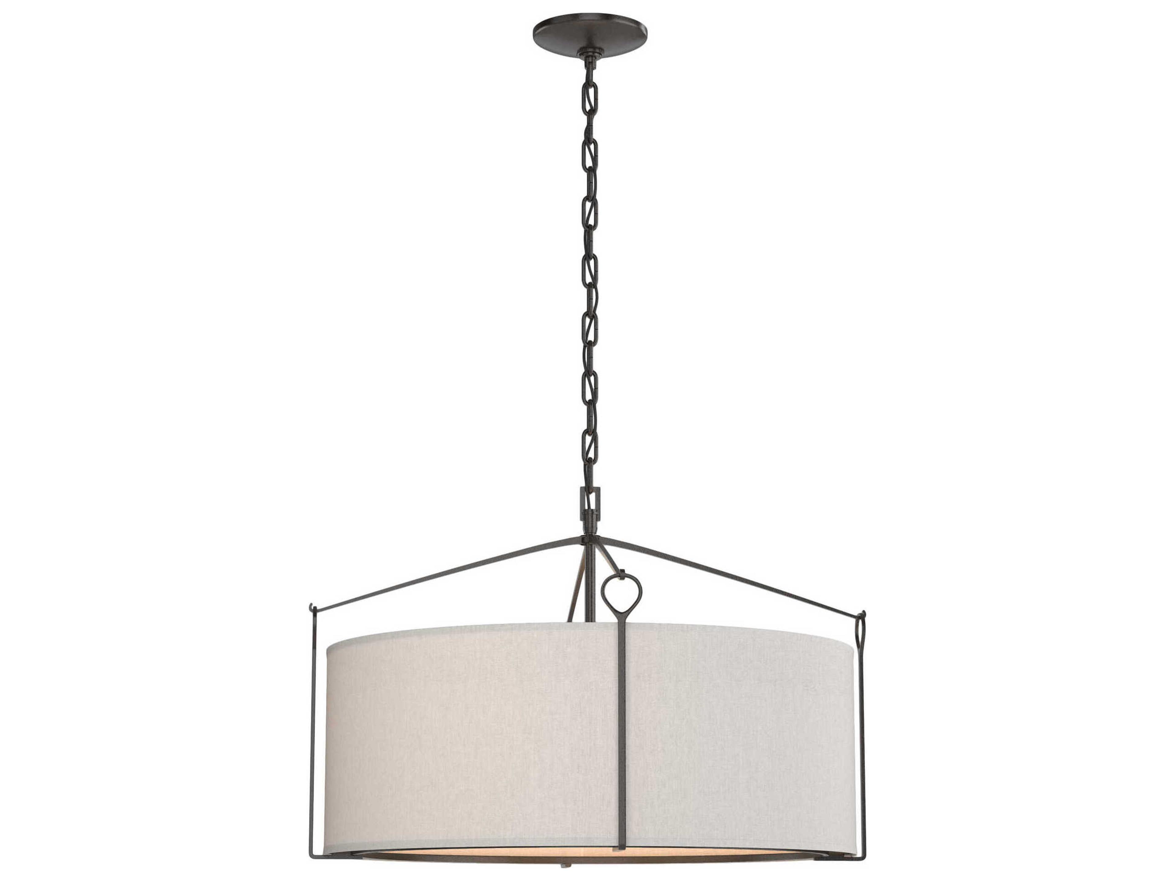 Hubbardton Forge Bow 4-Light Glass Drum Pendant