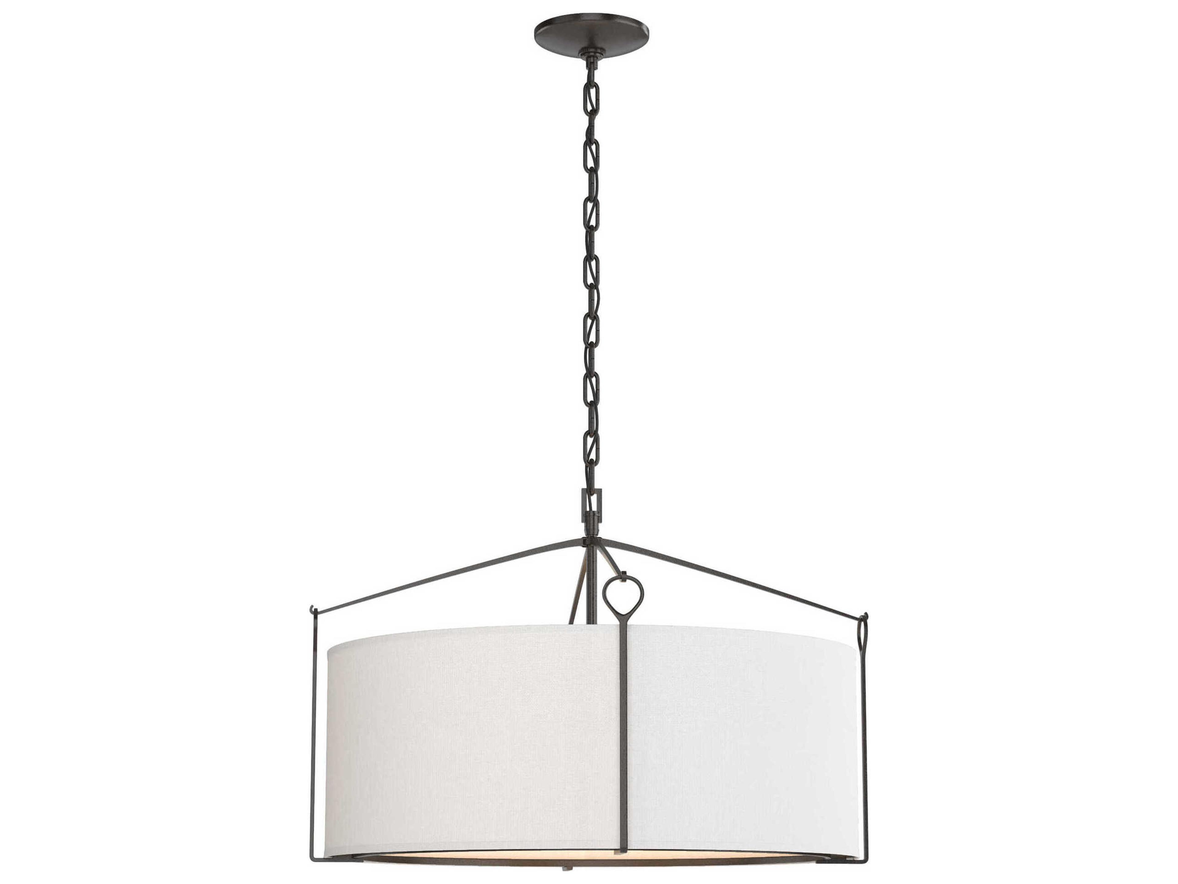 Hubbardton Forge Bow 4-Light Glass Drum Pendant