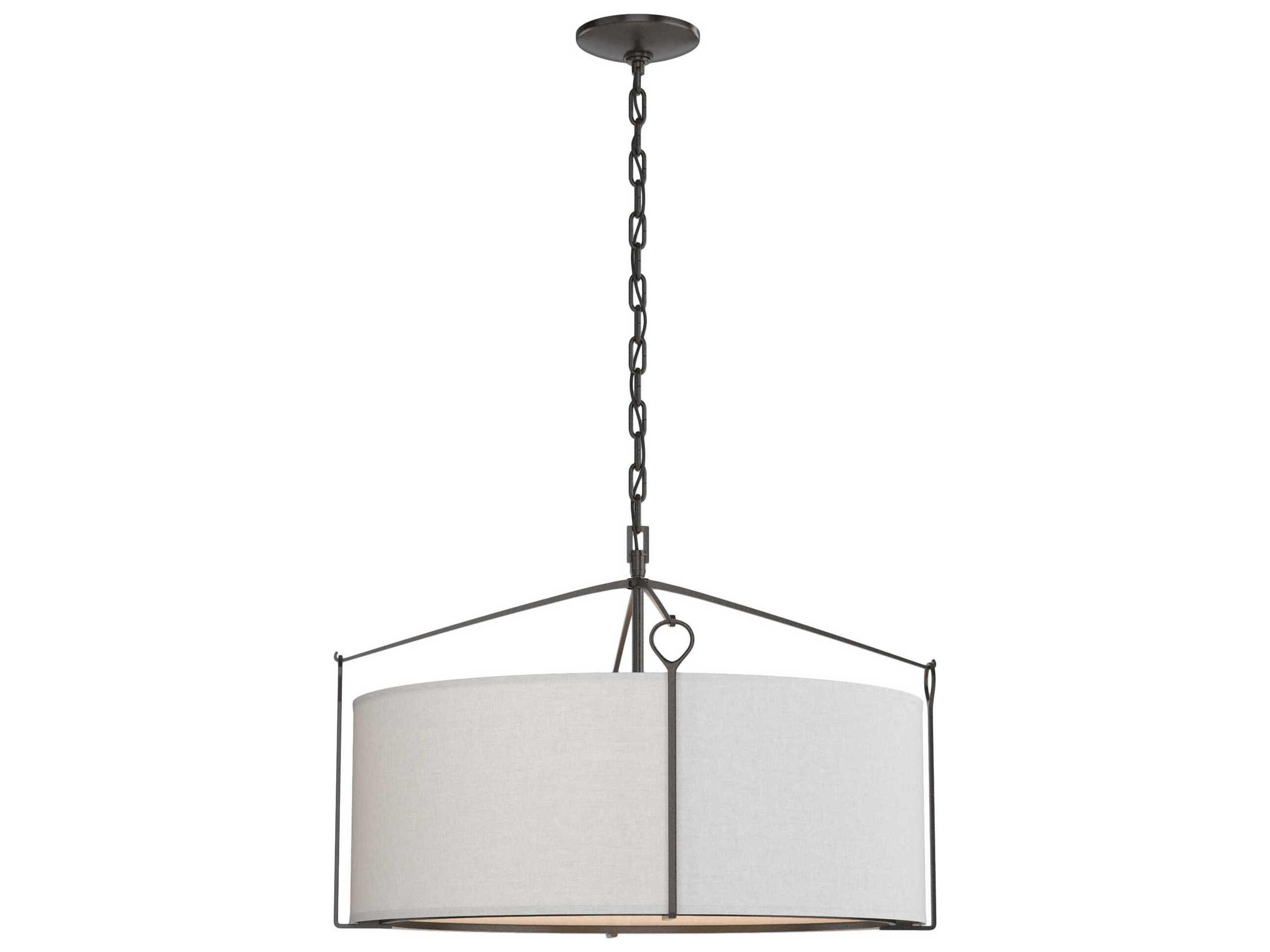 Hubbardton Forge Bow 4-Light Glass Drum Pendant