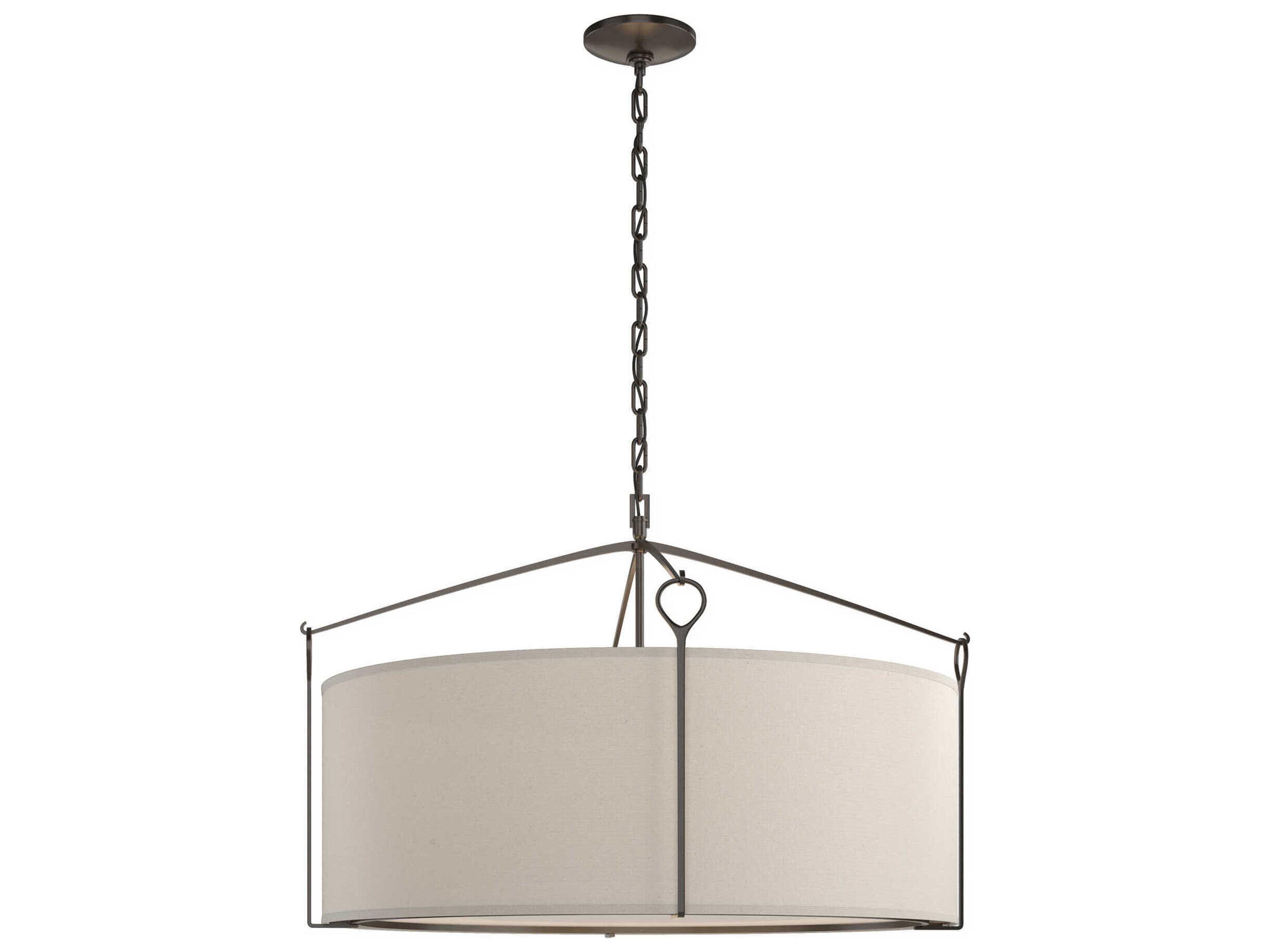 Hubbardton Forge Bow 4-Light Glass Drum Pendant