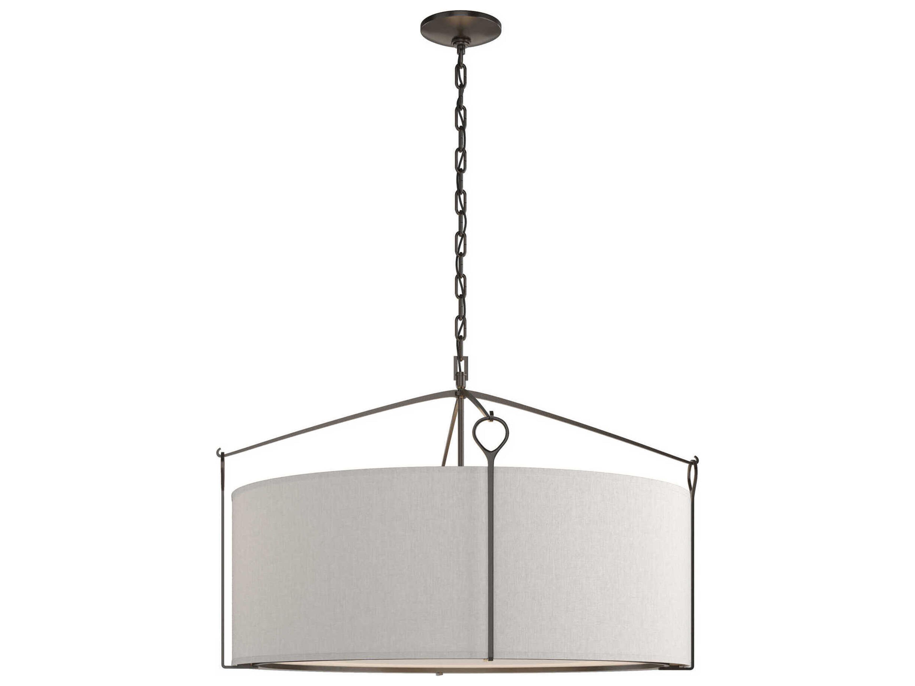 Hubbardton Forge Bow 4-Light Glass Drum Pendant