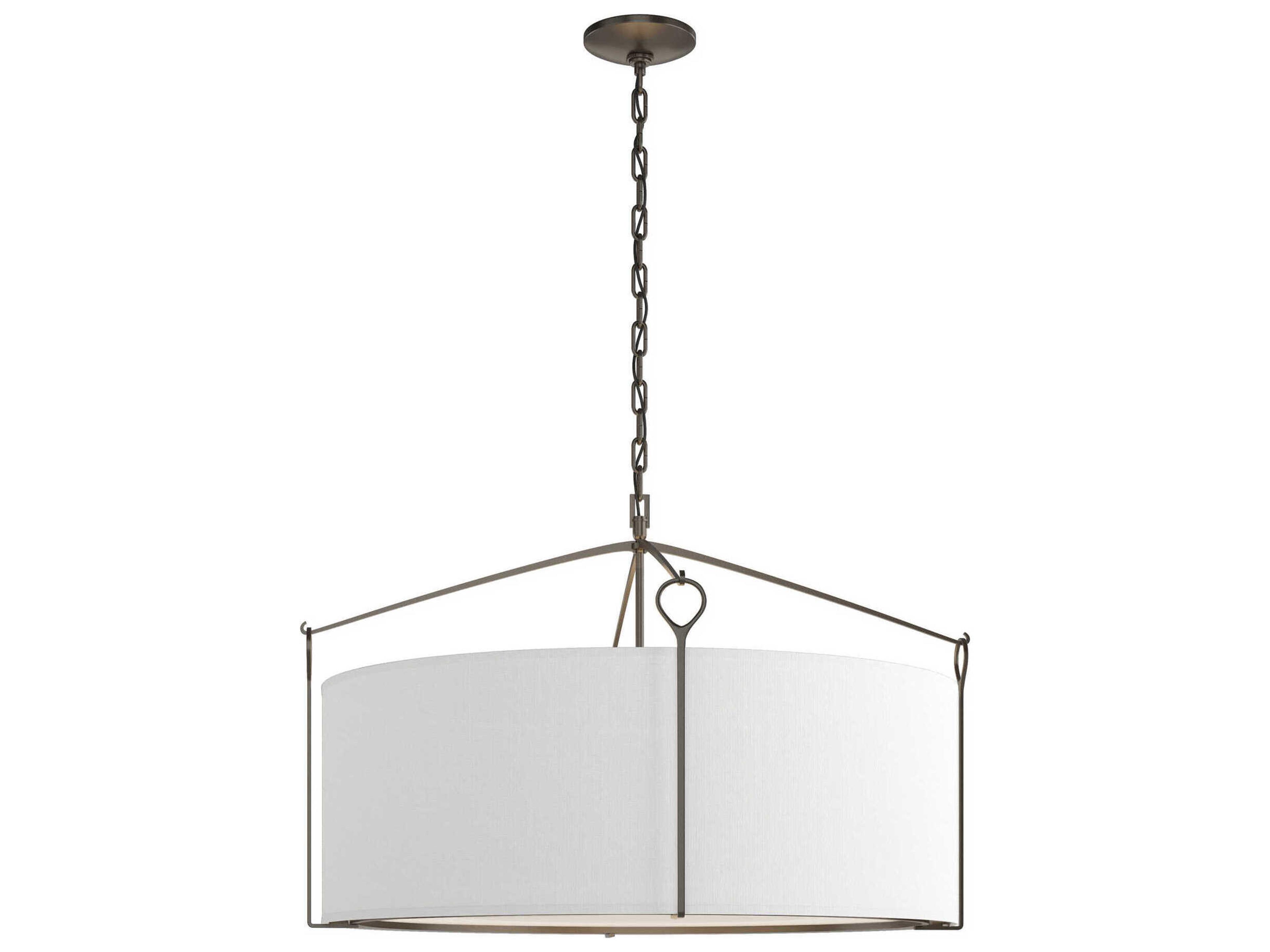 Hubbardton Forge Bow 4-Light Glass Drum Pendant