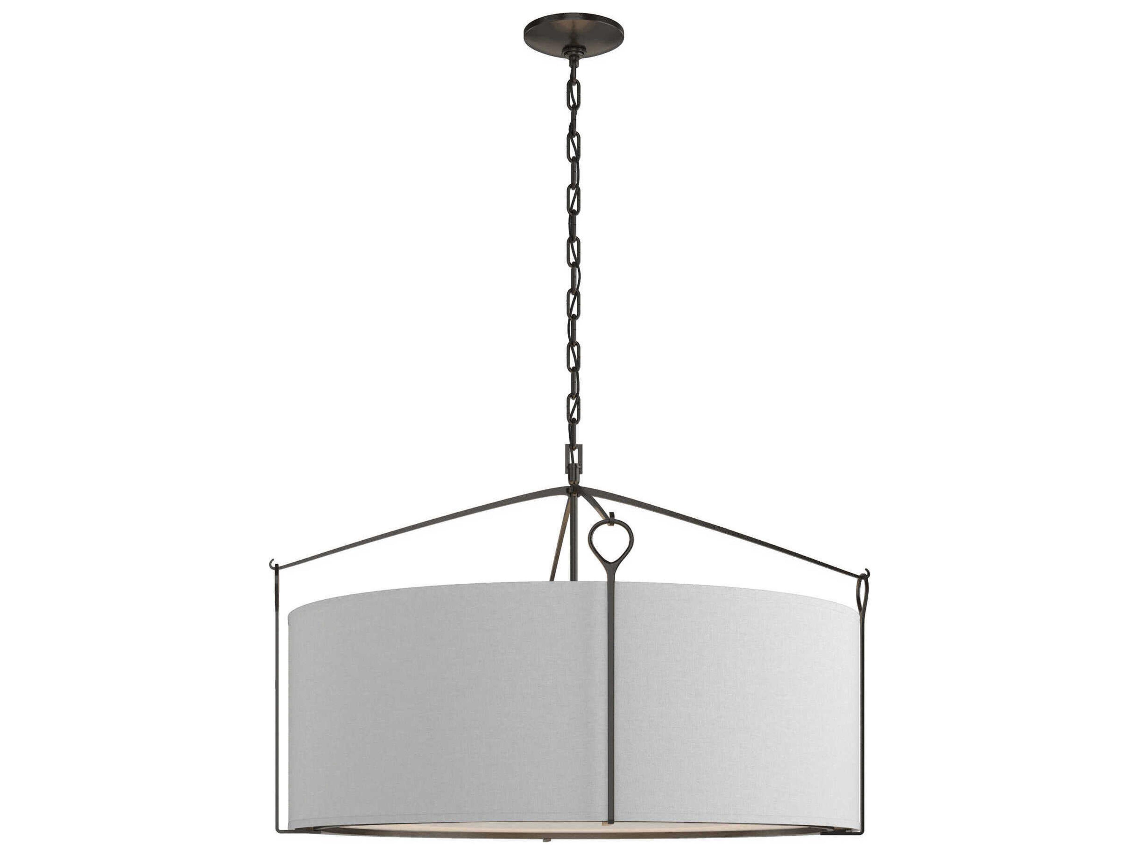 Hubbardton Forge Bow 4-Light Glass Drum Pendant