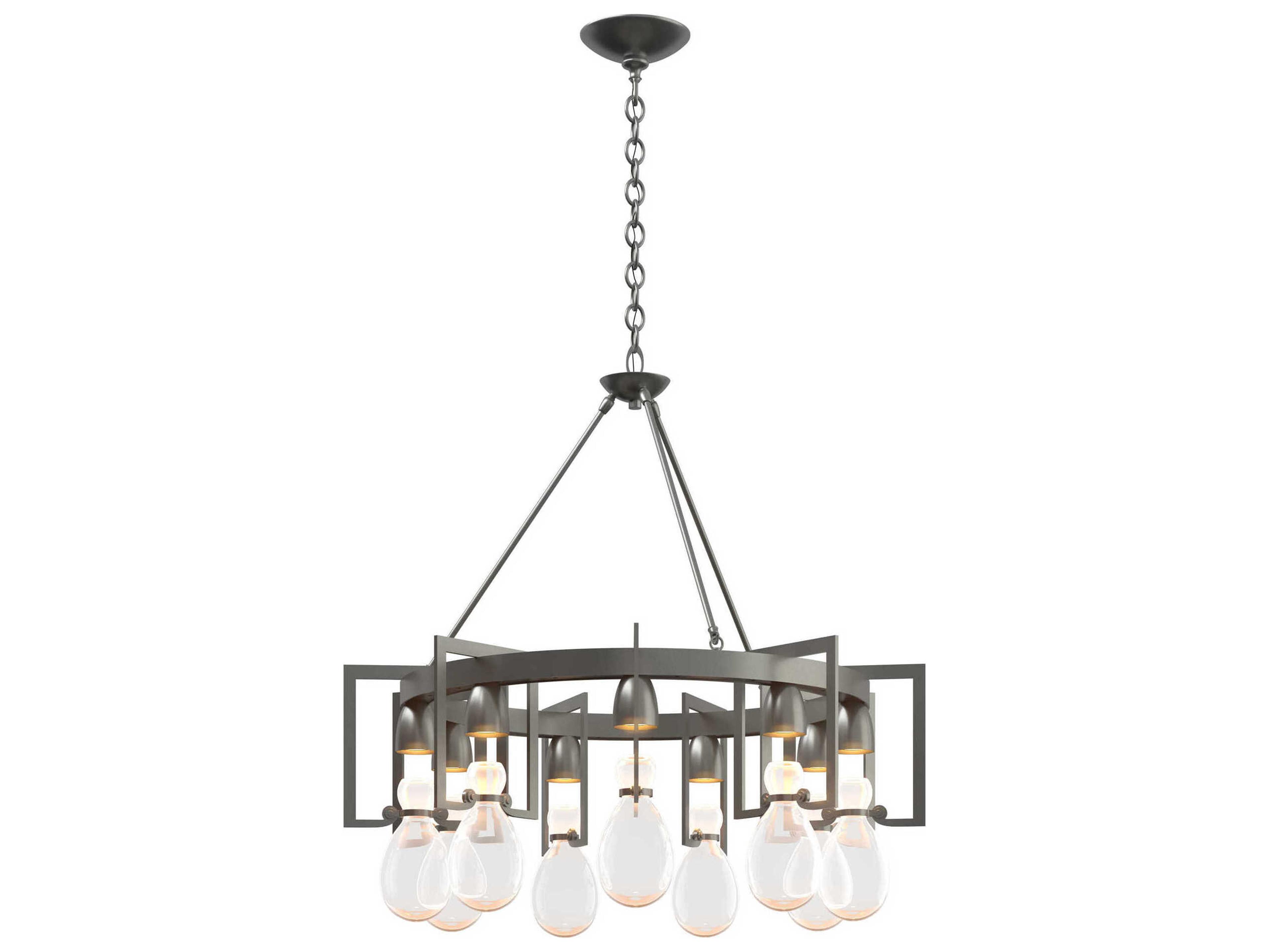 Hubbardton Forge Apothecary 9-Light Glass Chandelier