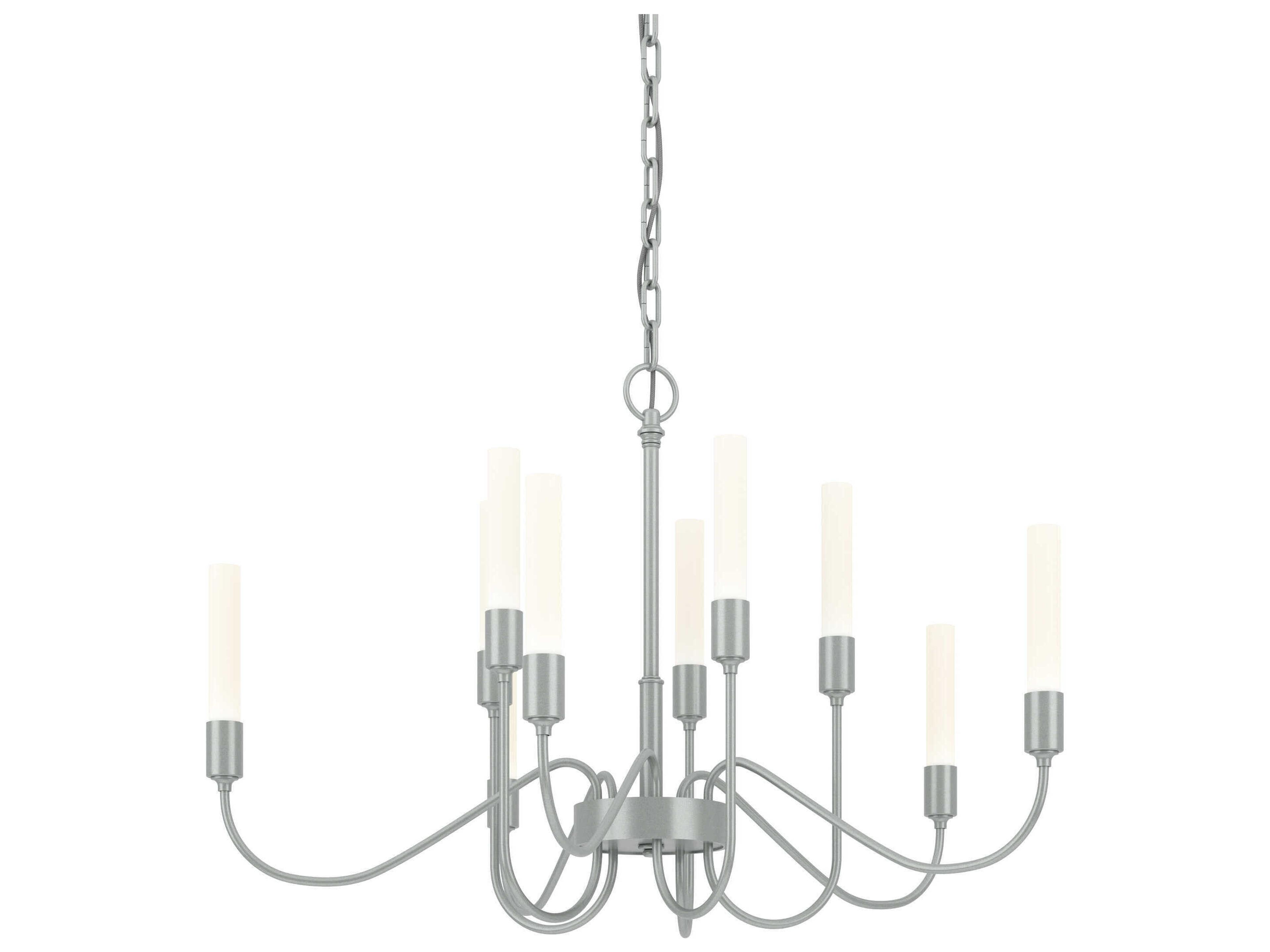 Hubbardton Forge Lisse 10-Light Glass Cylinder Chandelier