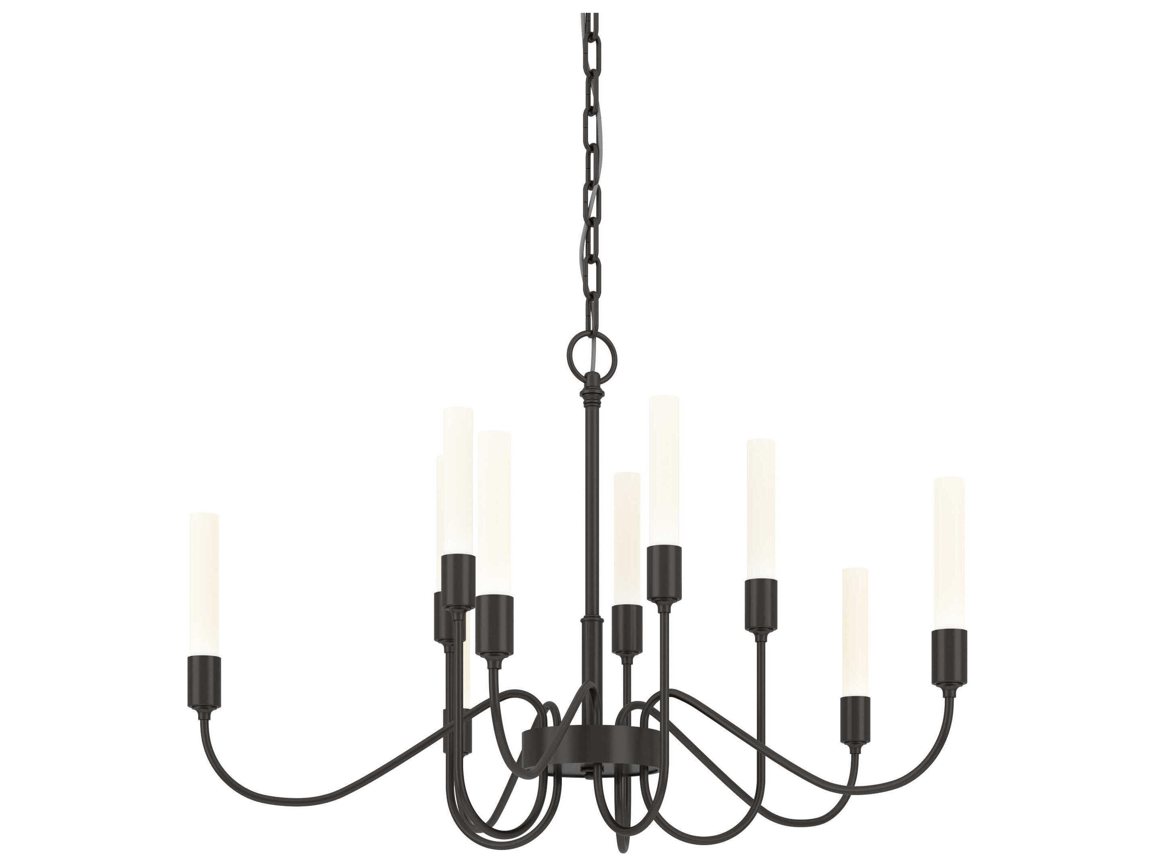 Hubbardton Forge Lisse 10-Light Glass Cylinder Chandelier
