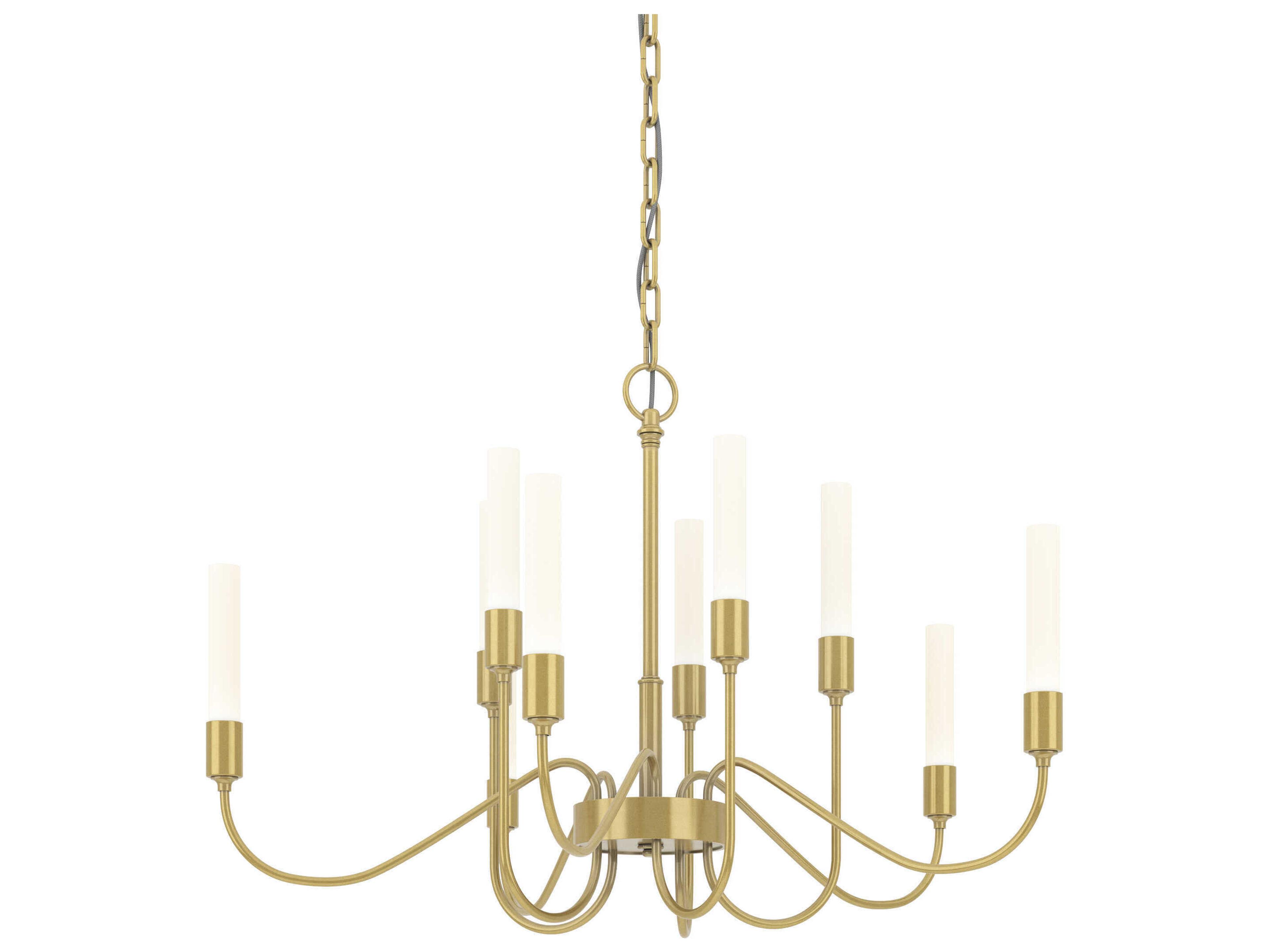 Hubbardton Forge Lisse 10-Light Glass Cylinder Chandelier