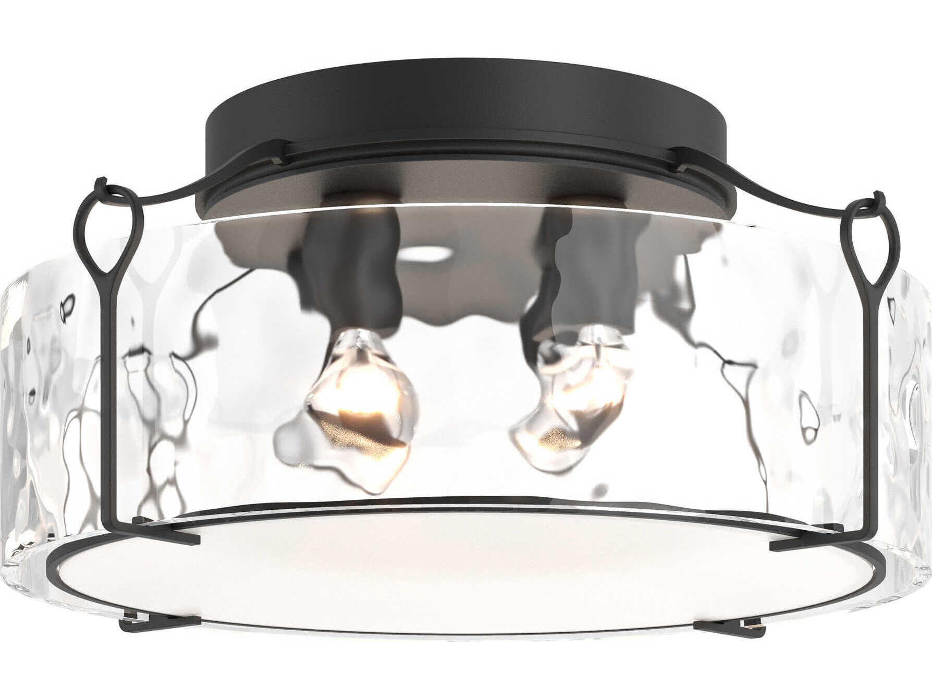 Hubbardton Forge Bow 4-Light Glass Drum Flush Mount