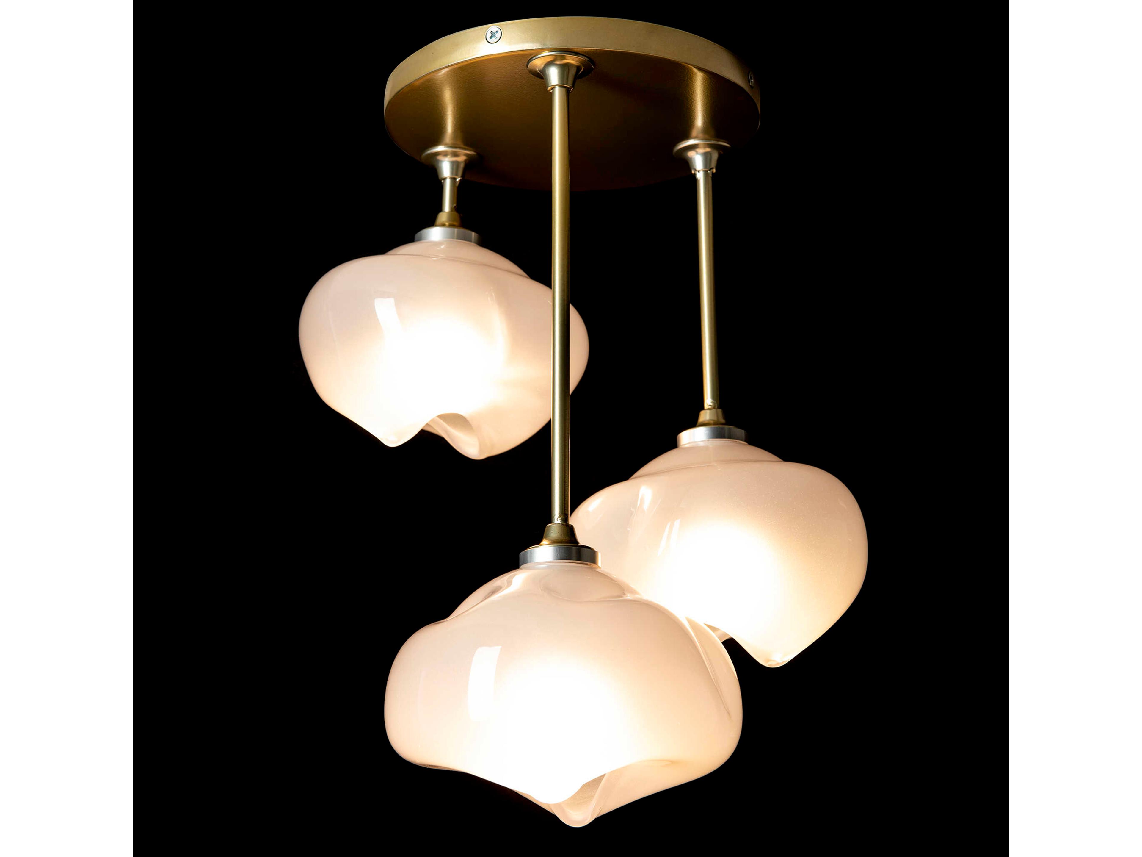 Hubbardton Forge Ume 3-Light Glass Semi Flush Mount