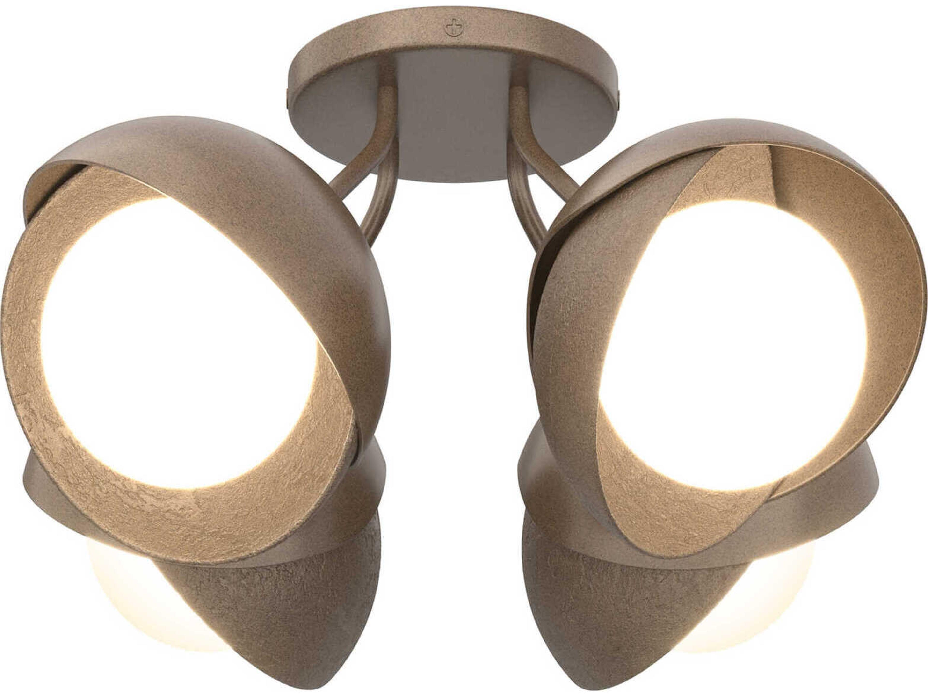 Brooklyn 4-Light Semi-Flush Ceiling Light Forged Steel