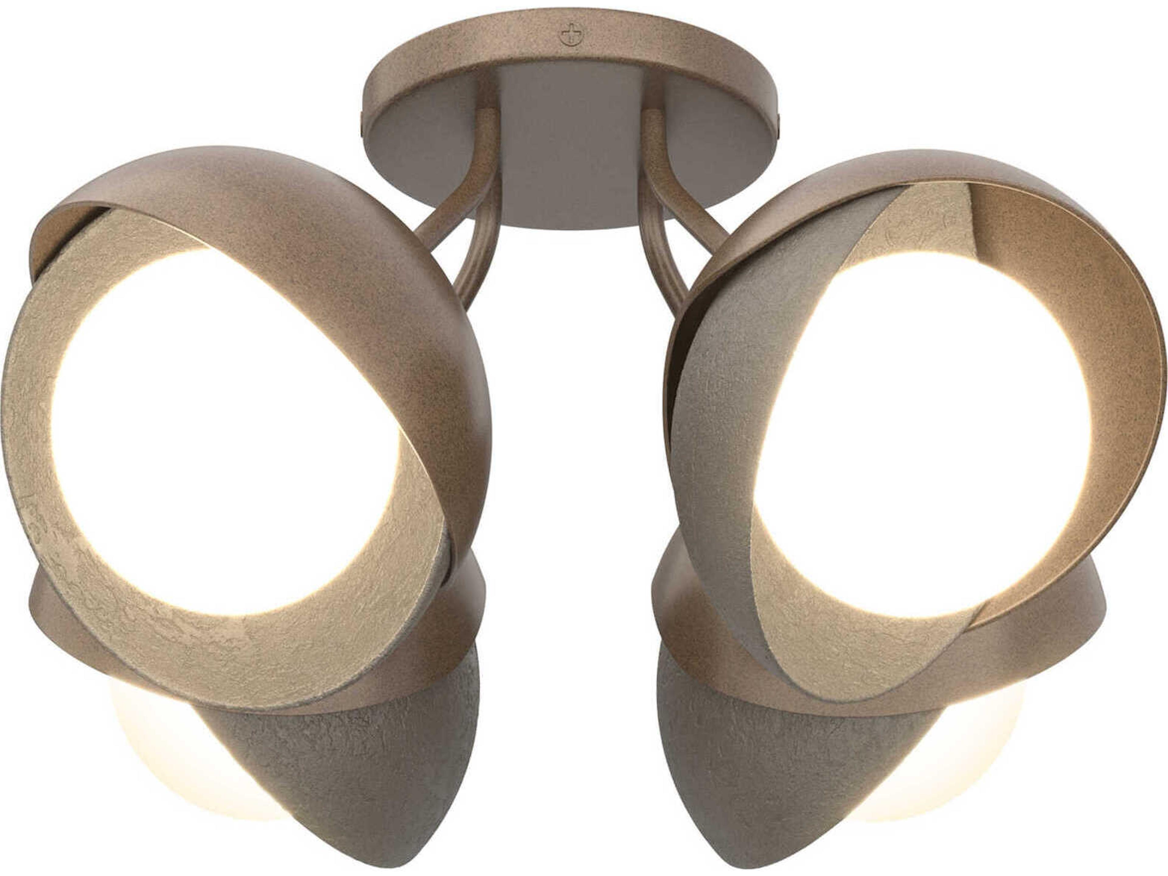 Hubbardton Forge Brooklyn 4-Light Glass Globe Semi Flush Mount