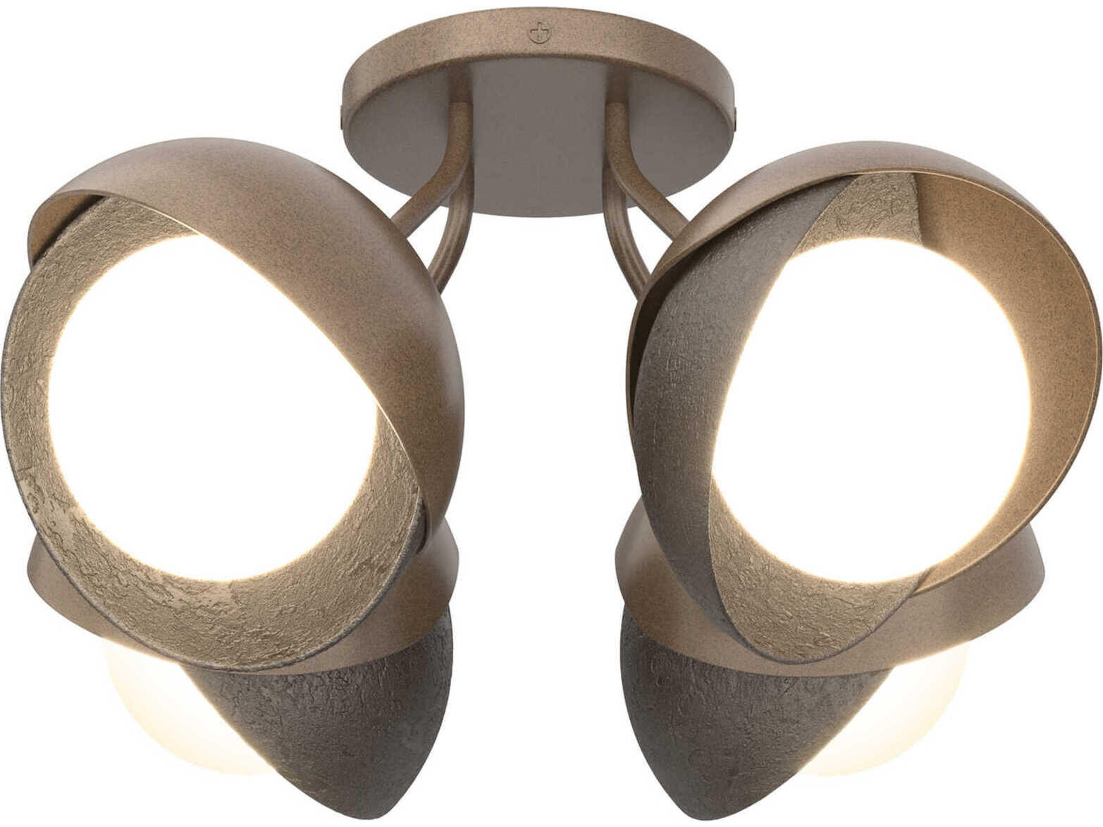 Hubbardton Forge Brooklyn 4-Light Glass Globe Semi Flush Mount