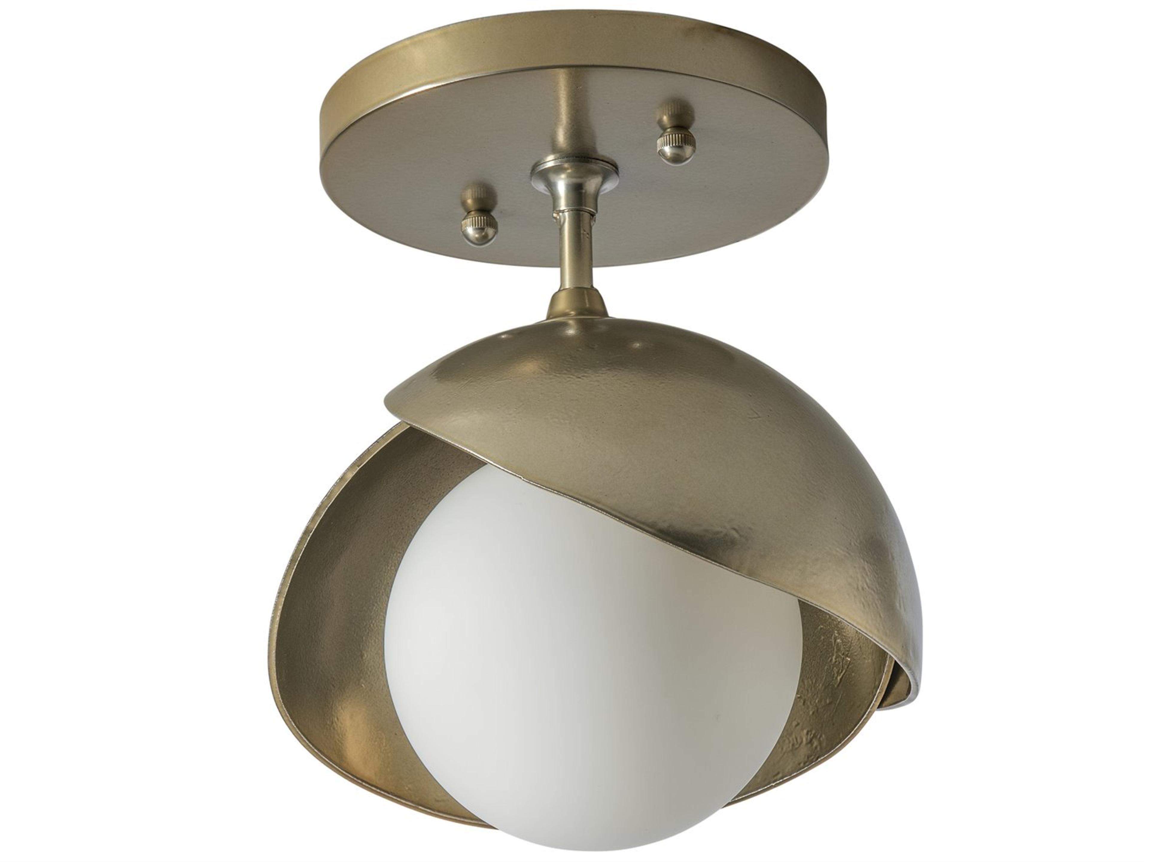 Hubbardton Forge Brooklyn 1-Light Glass Globe Semi Flush Mount