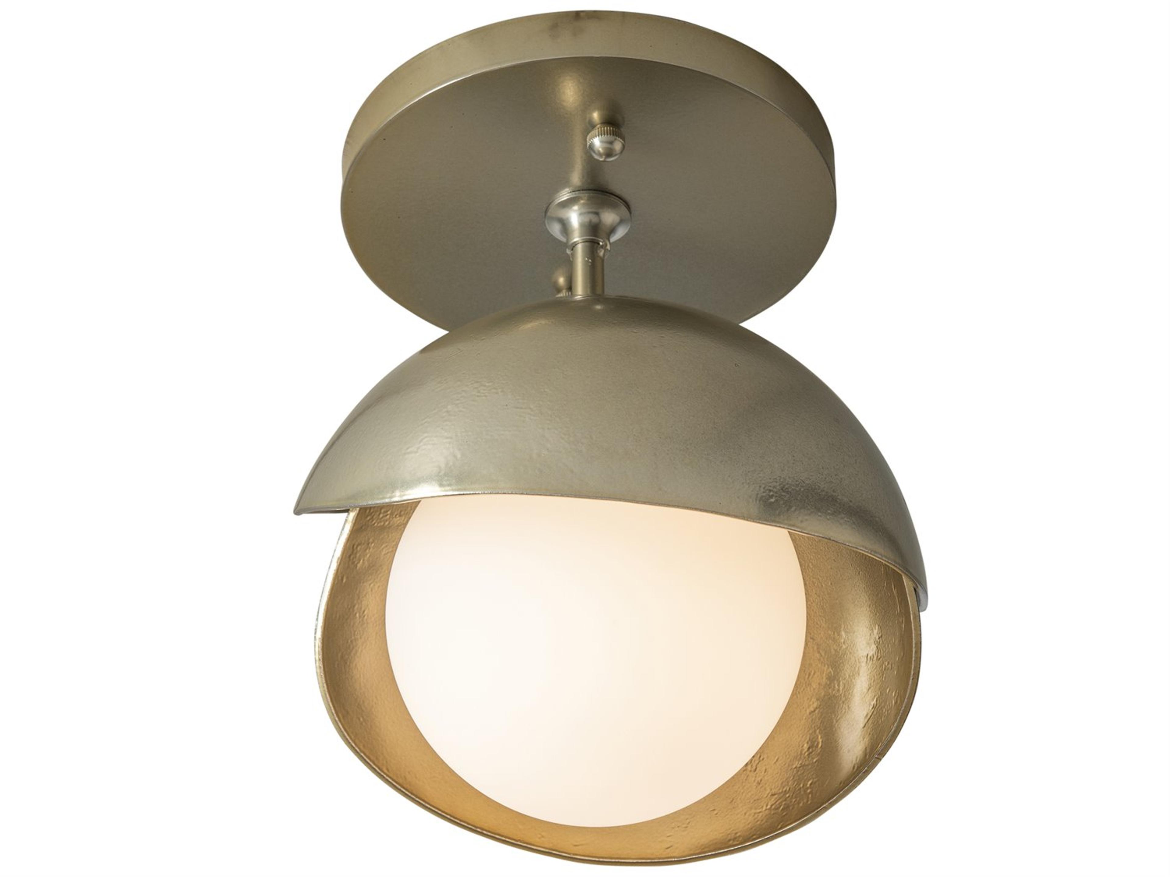 Hubbardton Forge Brooklyn 1-Light Glass Globe Semi Flush Mount