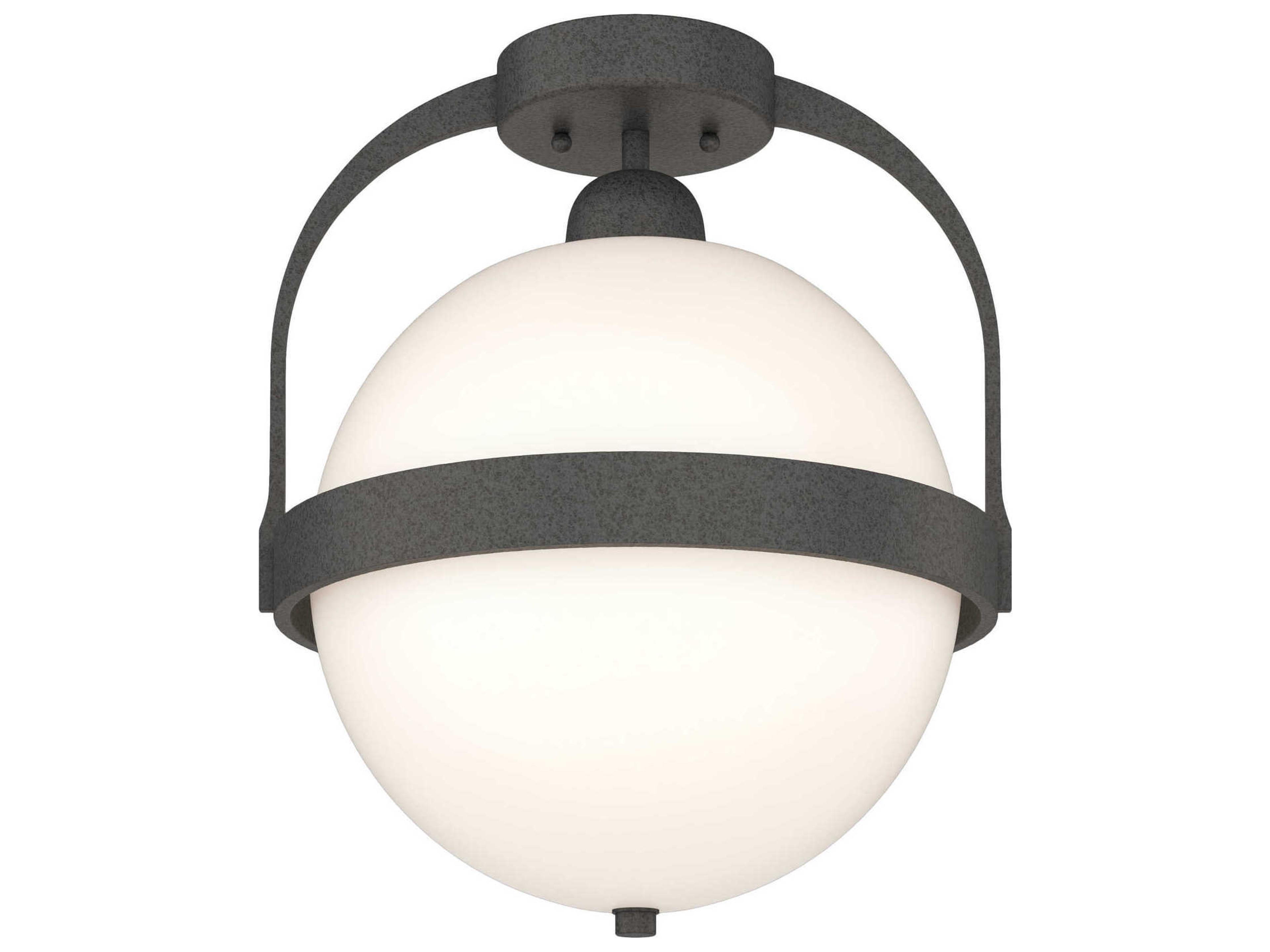 Hubbardton Forge Atlas 1-Light Glass Globe Semi Flush Mount