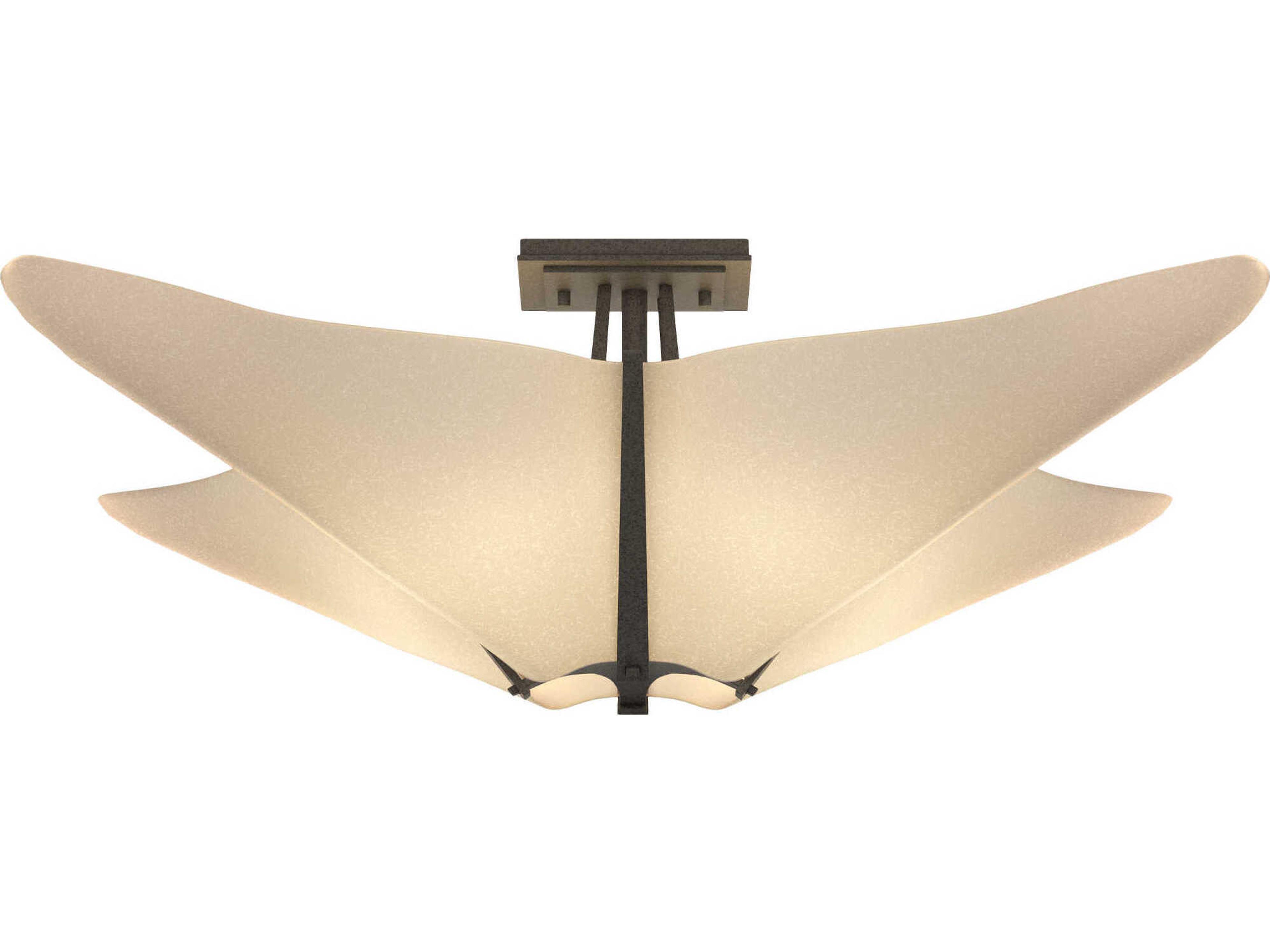 Hubbardton Forge Kirigami 4-Light Geometric Semi Flush Mount
