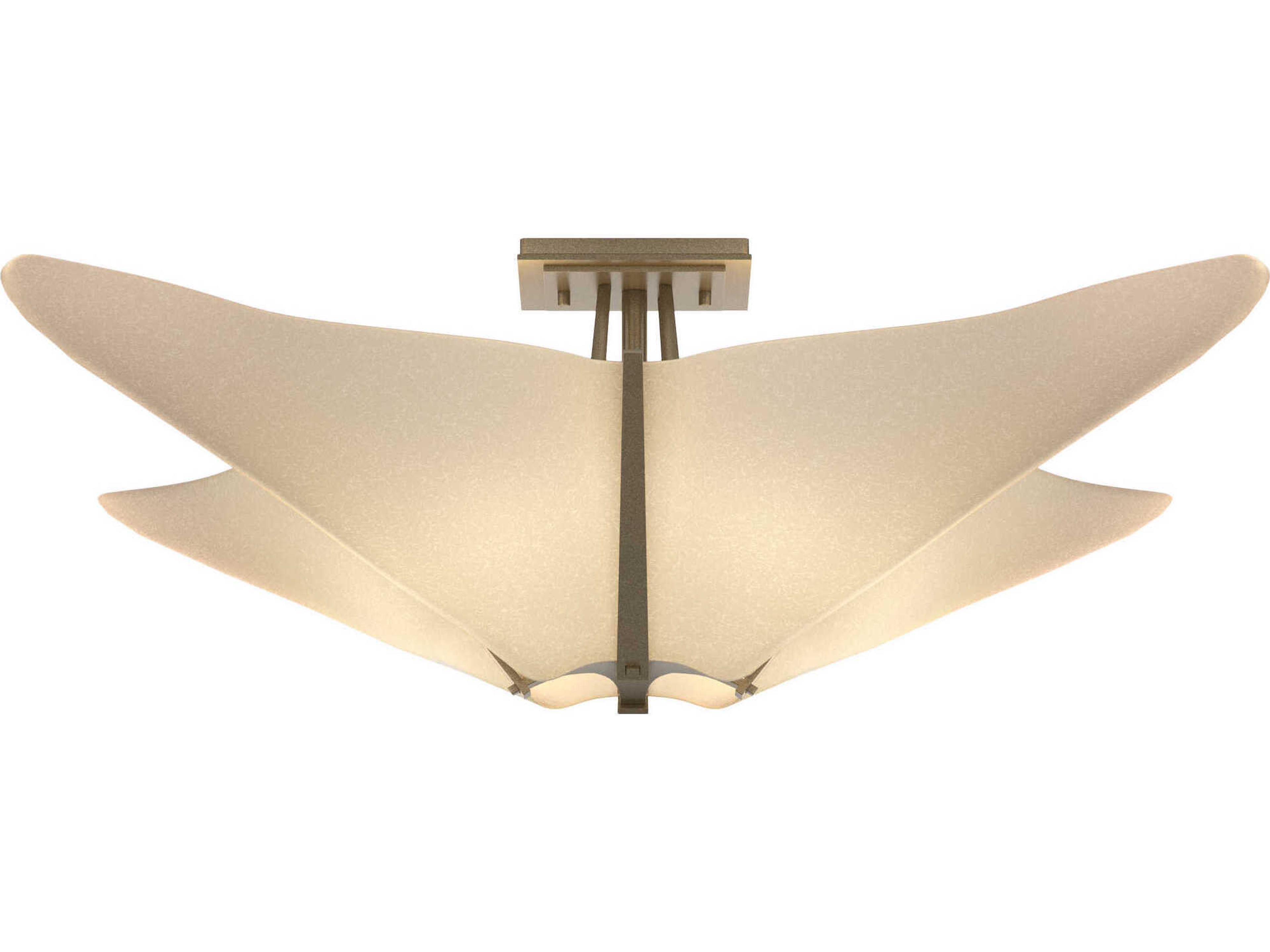 Hubbardton Forge Kirigami 4-Light Geometric Semi Flush Mount