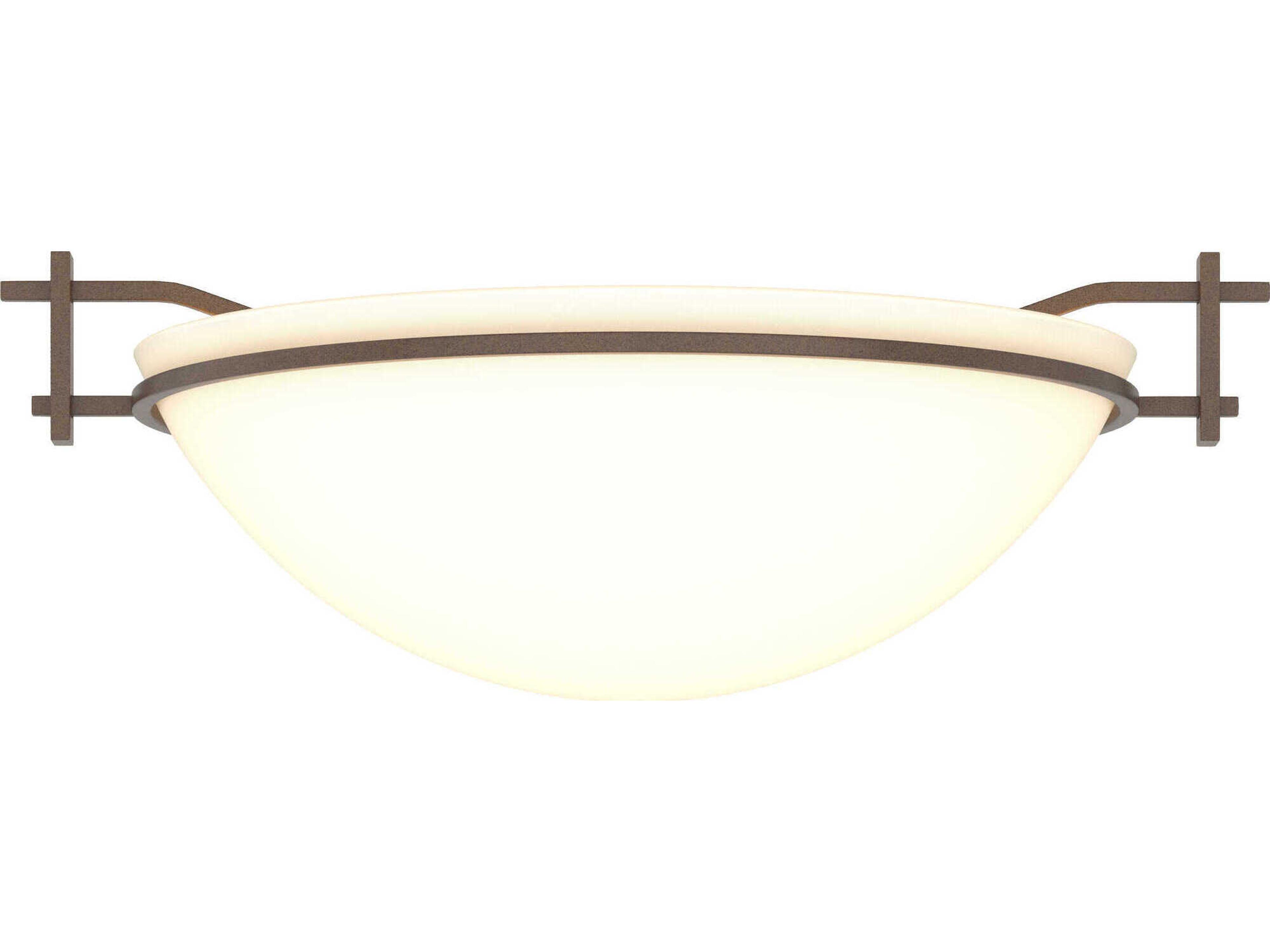 Hubbardton Forge Moonband 1-Light Glass Bowl Flush Mount