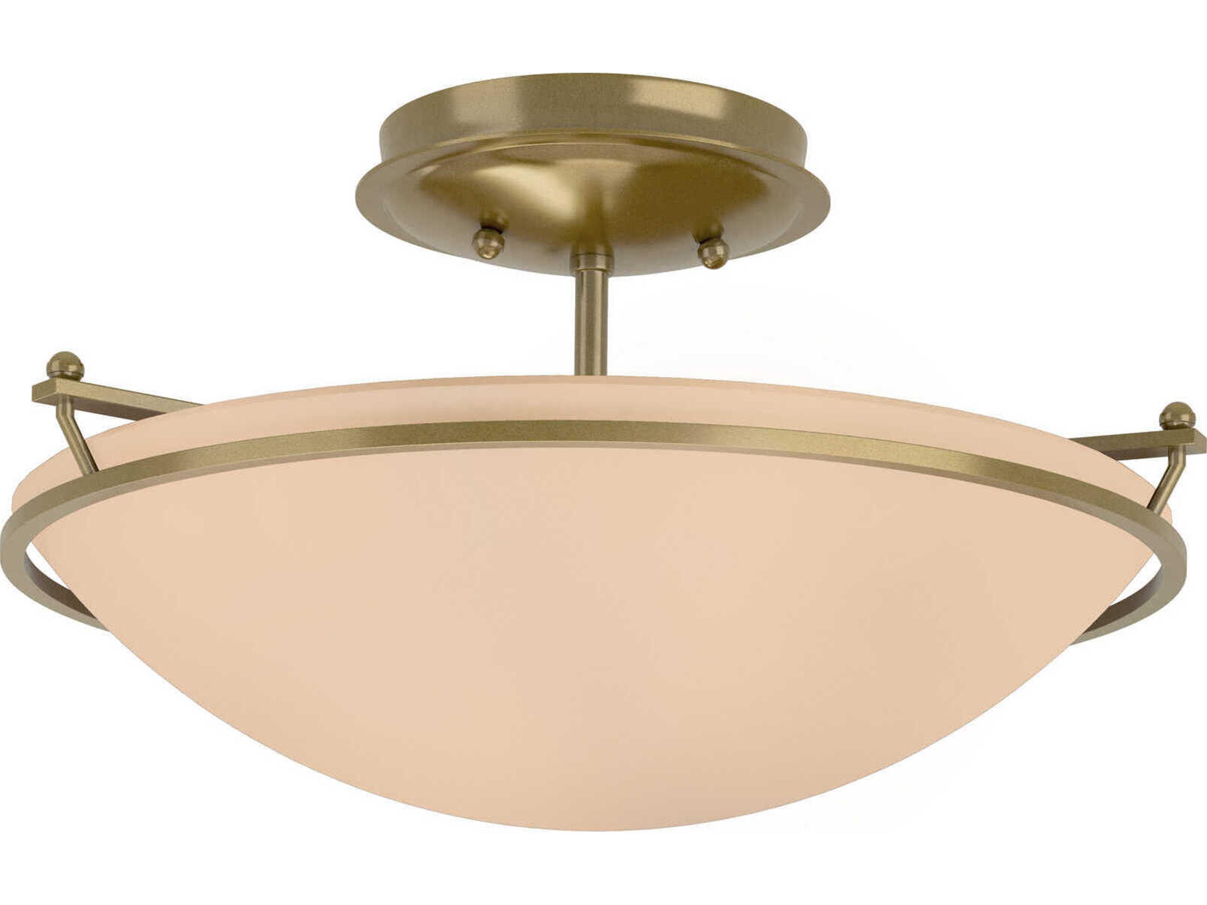 Hubbardton Forge Plain 2-Light Glass Bowl Semi Flush Mount