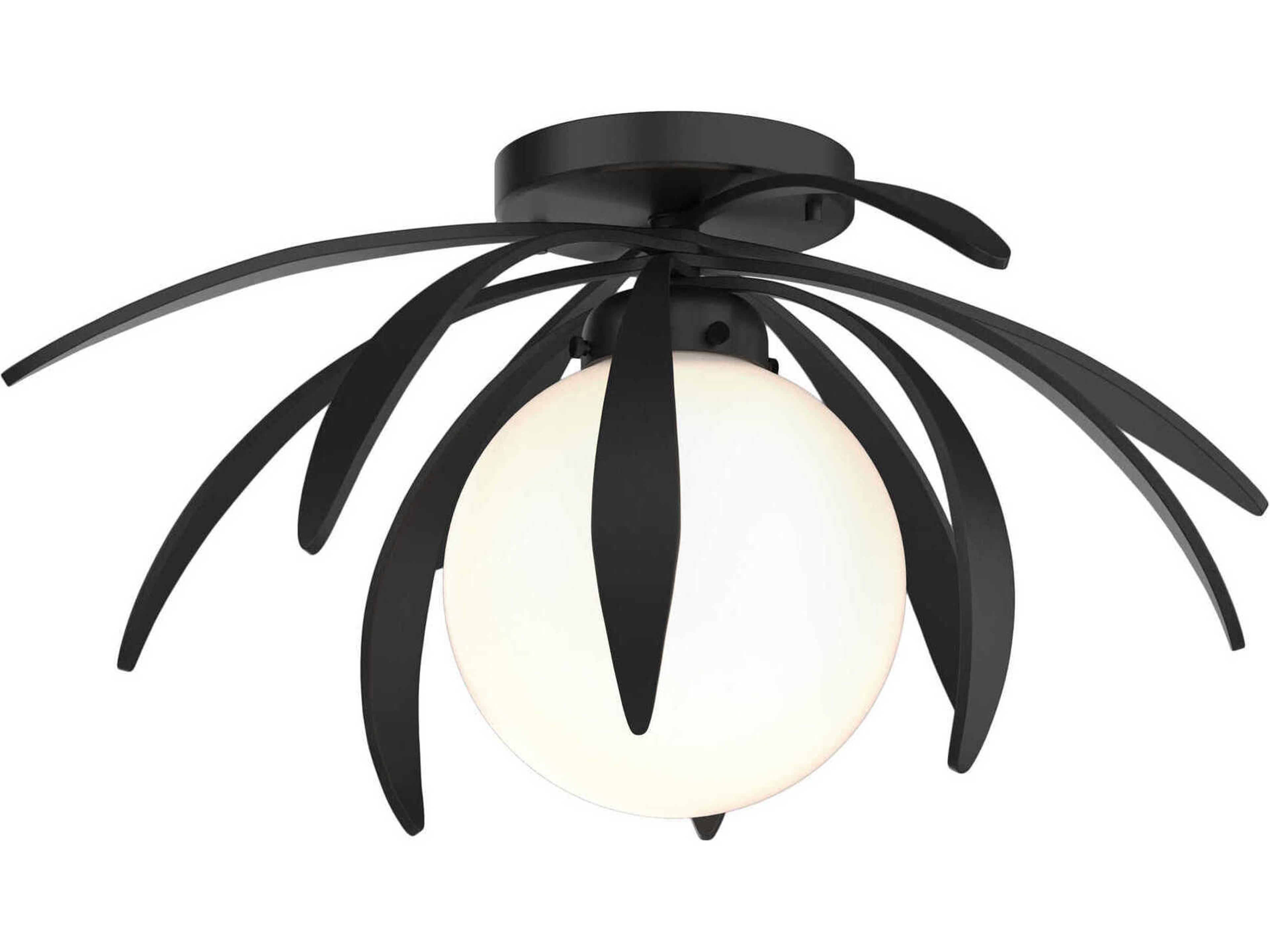 Hubbardton Forge Dahlia 1-Light Glass Globe Semi Flush Mount