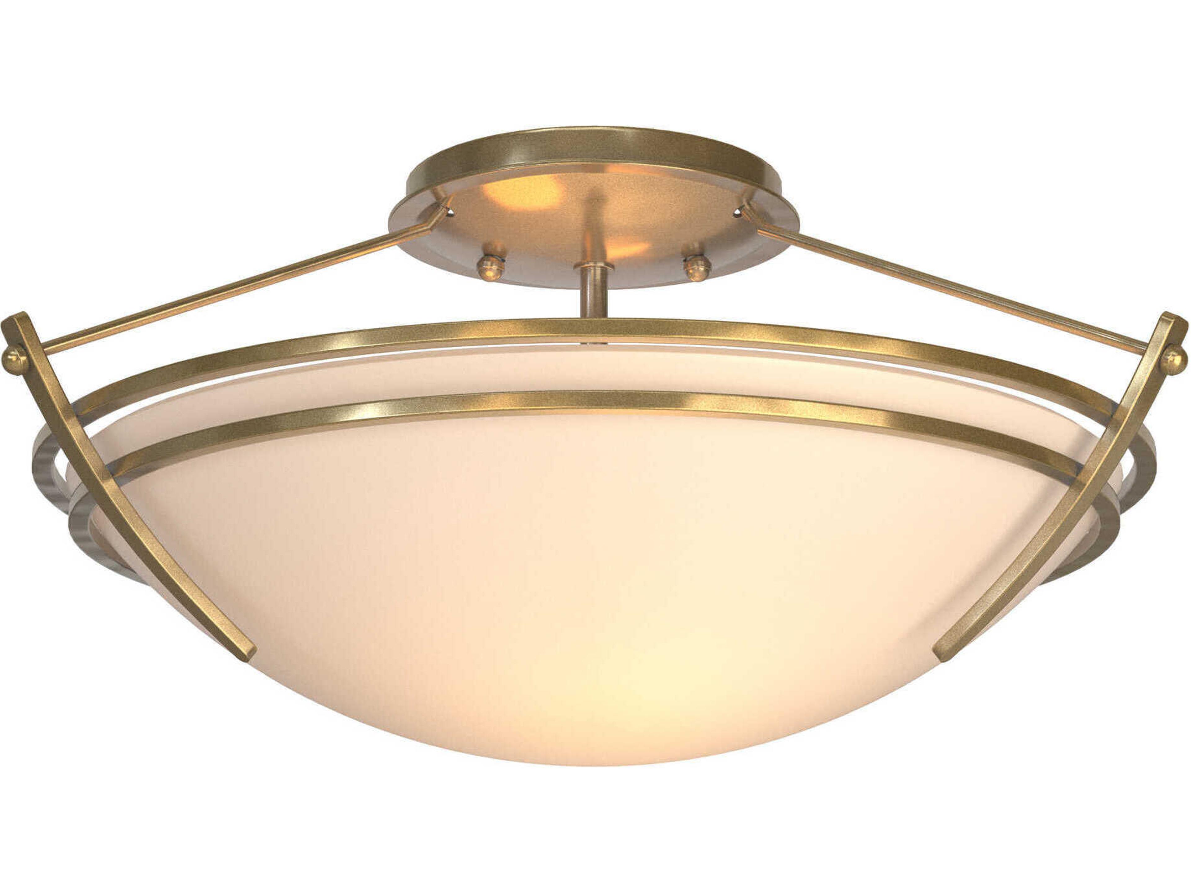 Hubbardton Forge Presidio 2-Light Glass Bowl Semi Flush Mount