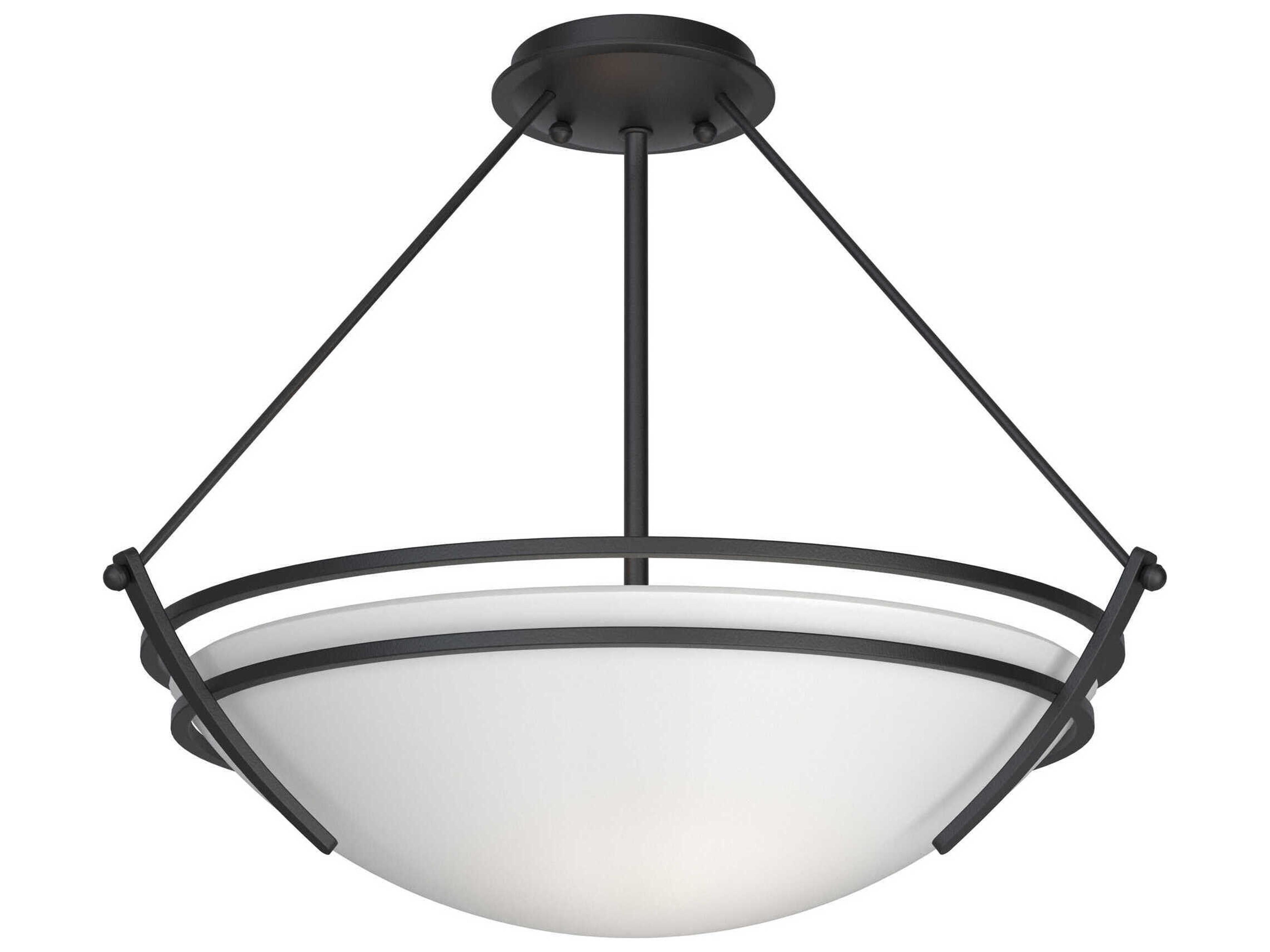 Hubbardton Forge Presidio 3-Light Glass Bowl Semi Flush Mount