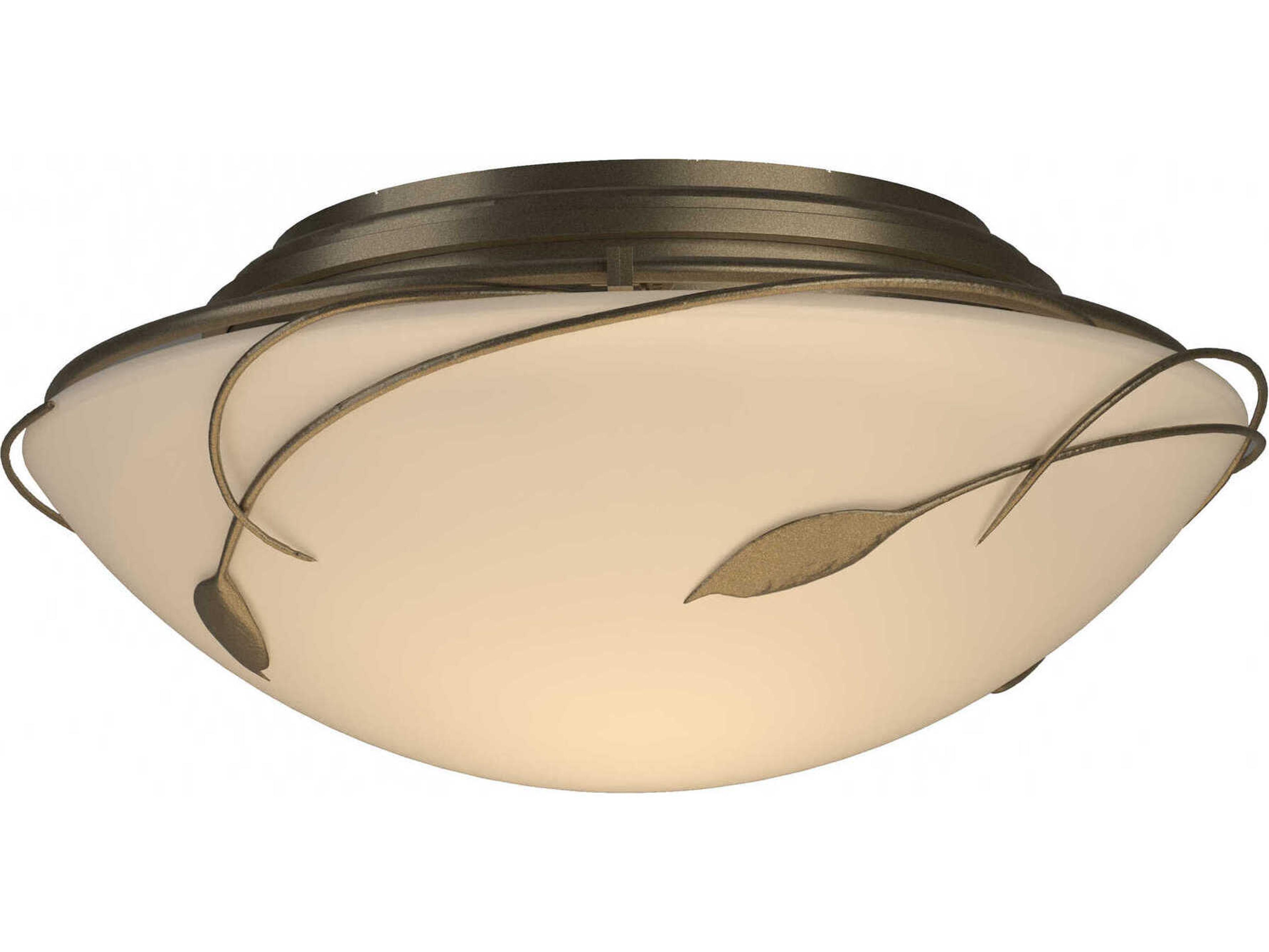 Hubbardton Forge Leaf 2-Light Glass Bowl Flush Mount