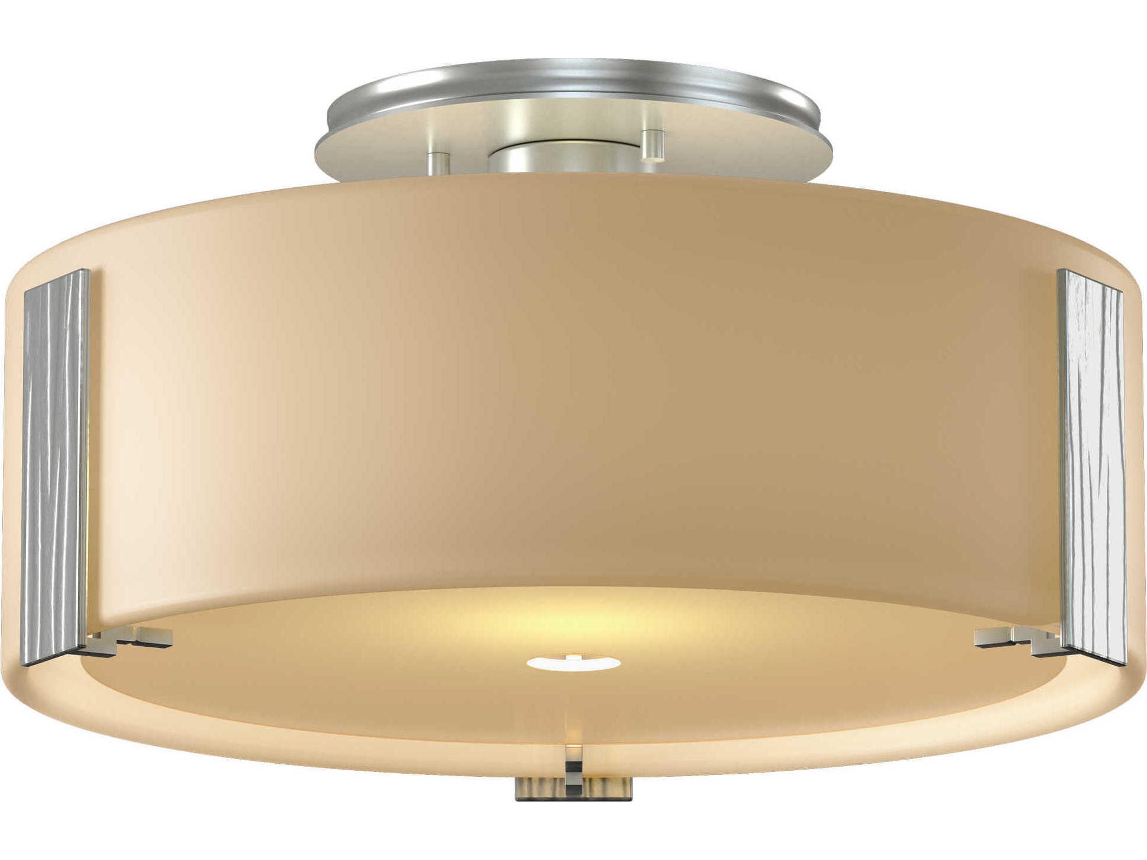 Hubbardton Forge Impressions 1-Light Glass Drum Semi Flush Mount