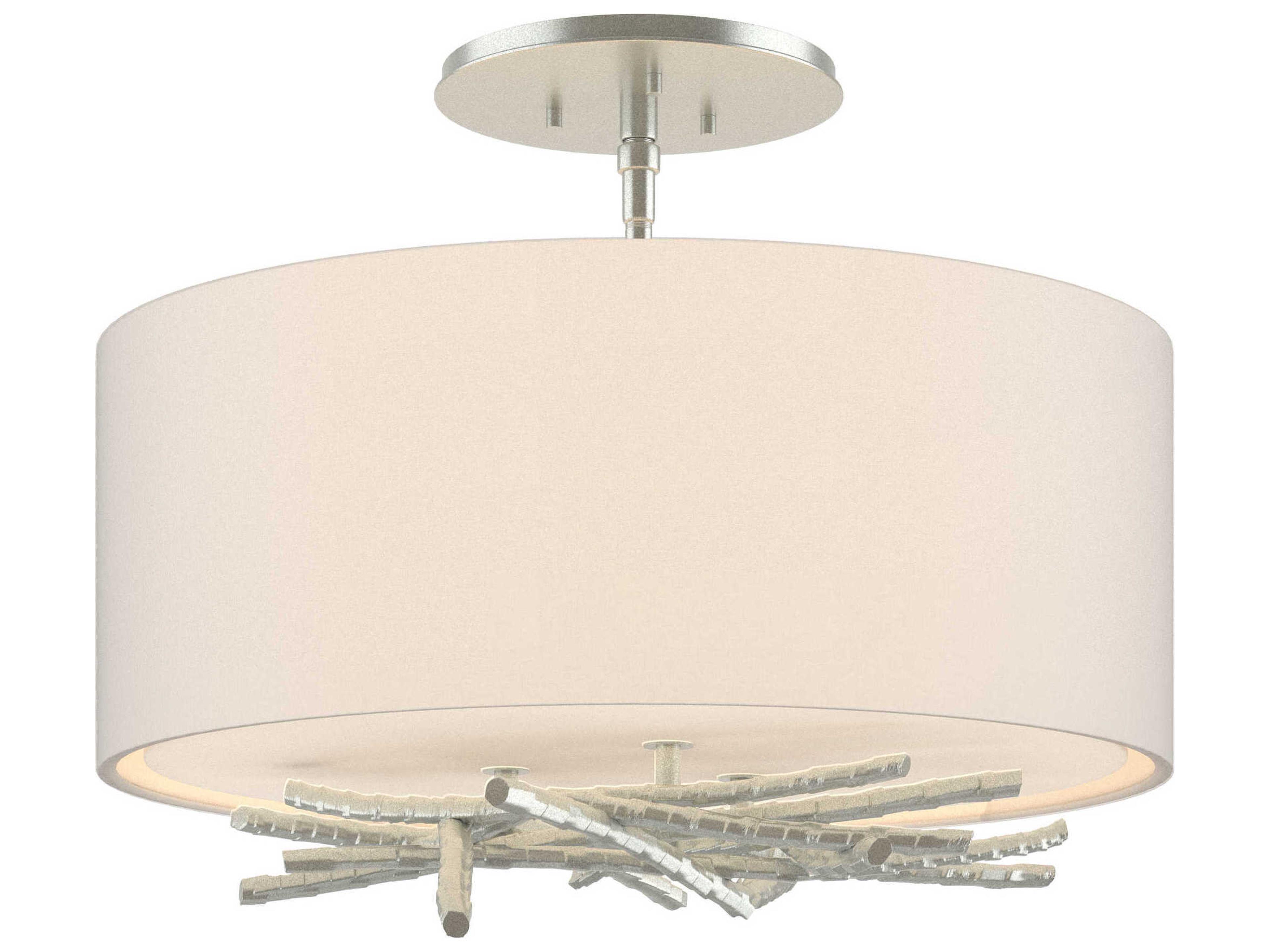 Hubbardton Forge Brindille 3-Light Steel Drum Semi Flush Mount