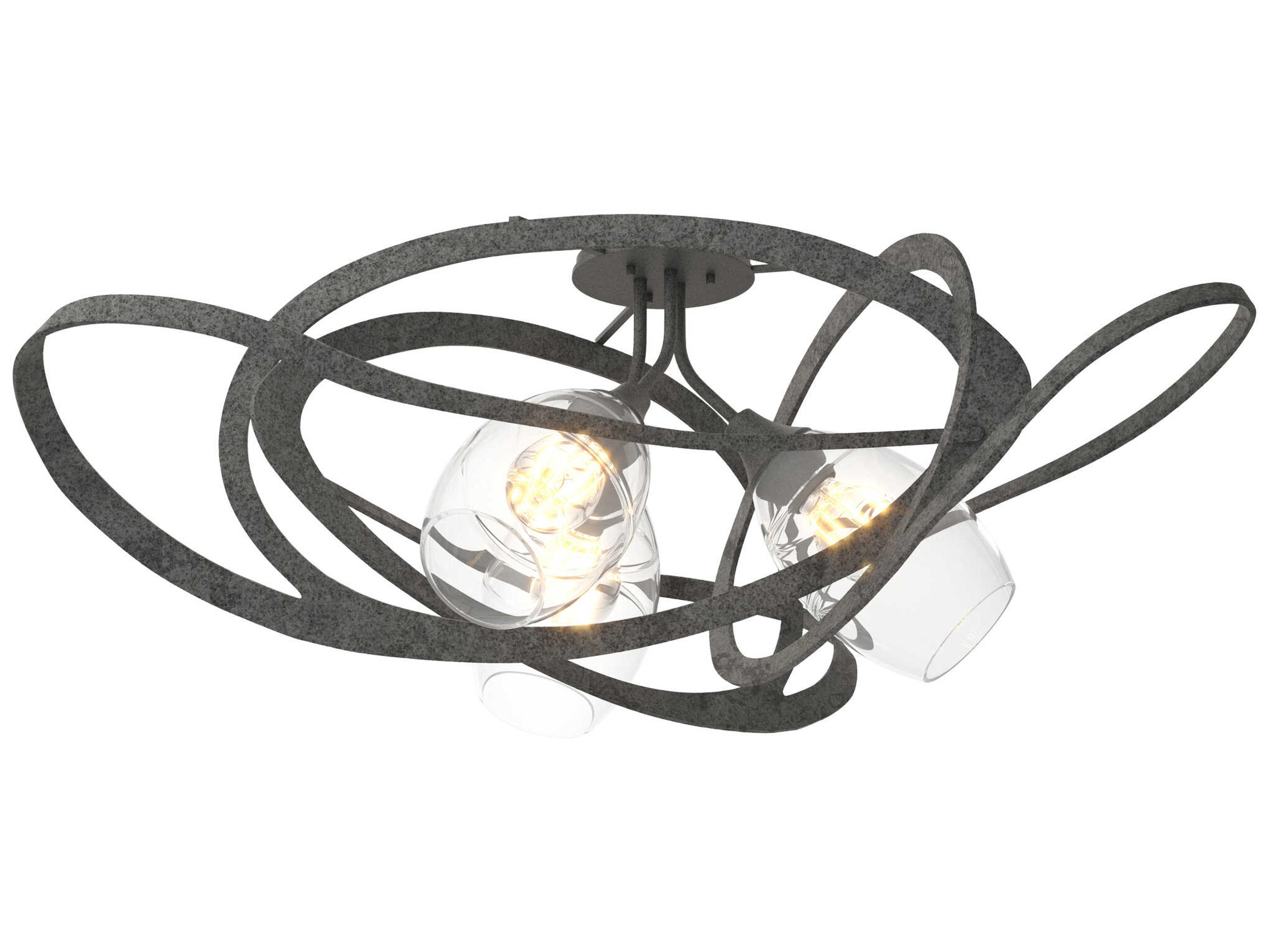 Hubbardton Forge Nest 3-Light Glass Semi Flush Mount