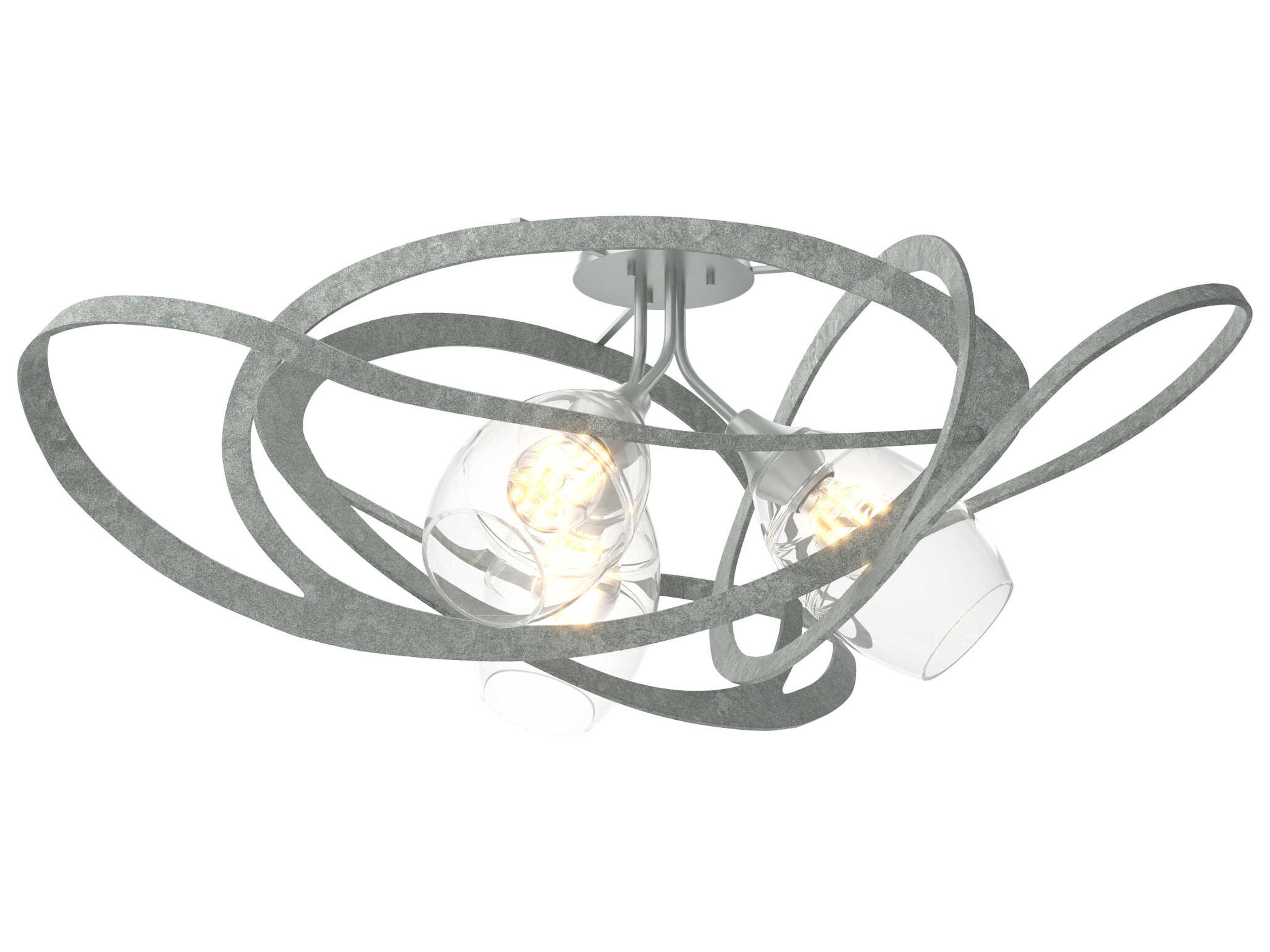 Hubbardton Forge Nest 3-Light Glass Semi Flush Mount