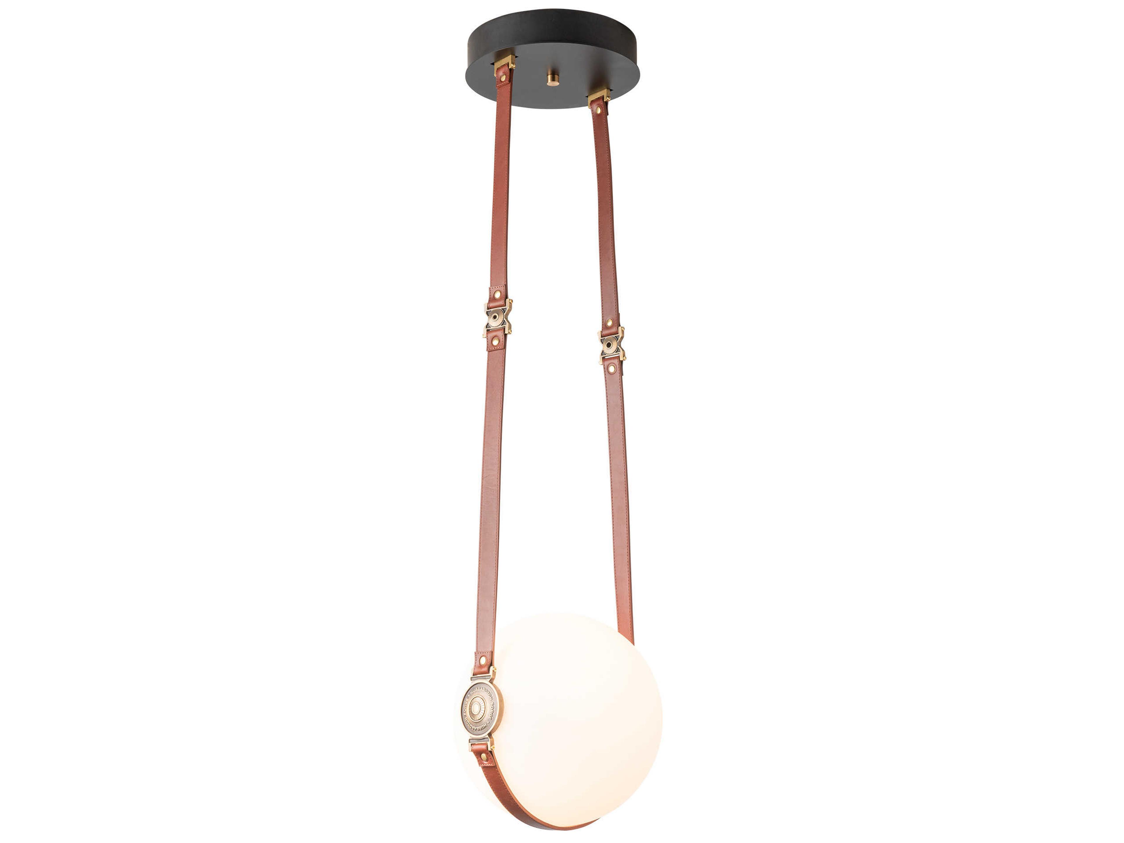 Derby Small LED Pendant Light with Leather Straps