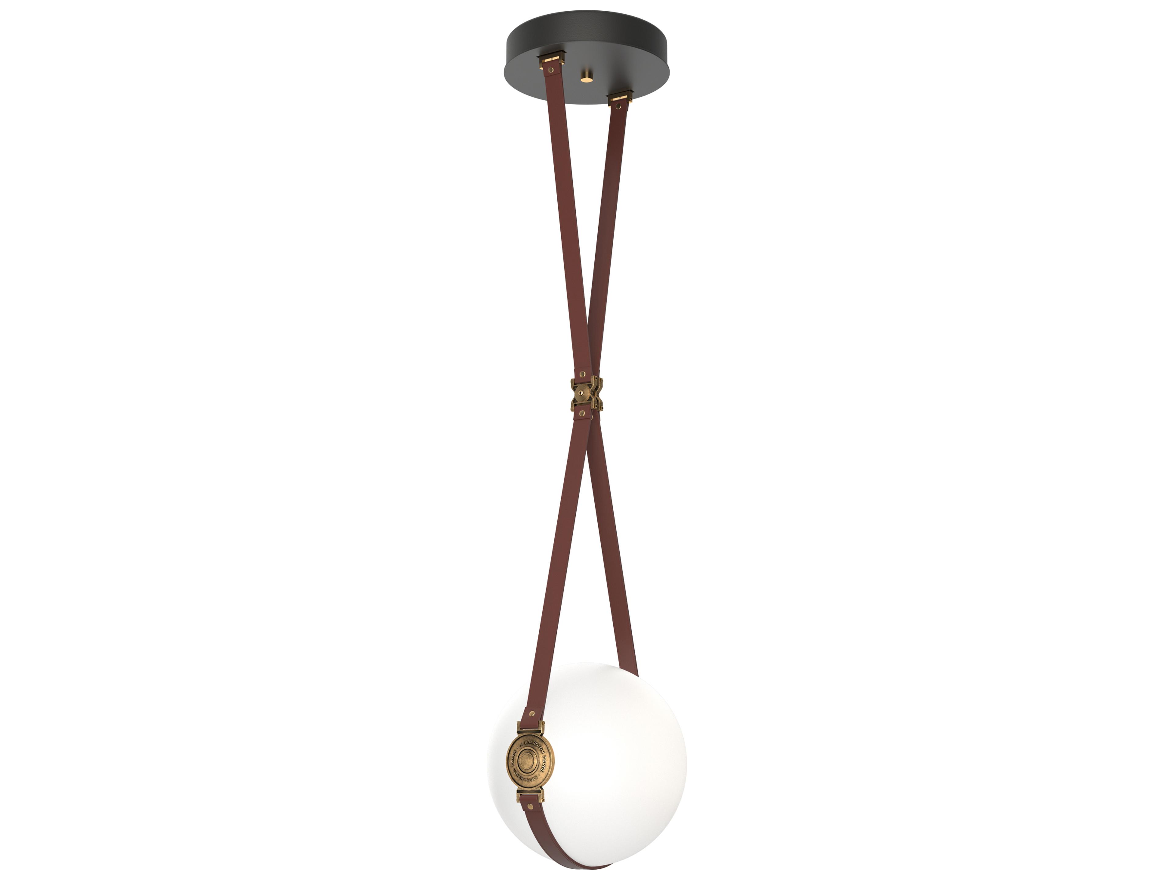 Hubbardton Forge Derby Black Glass LED Globe Mini Pendant