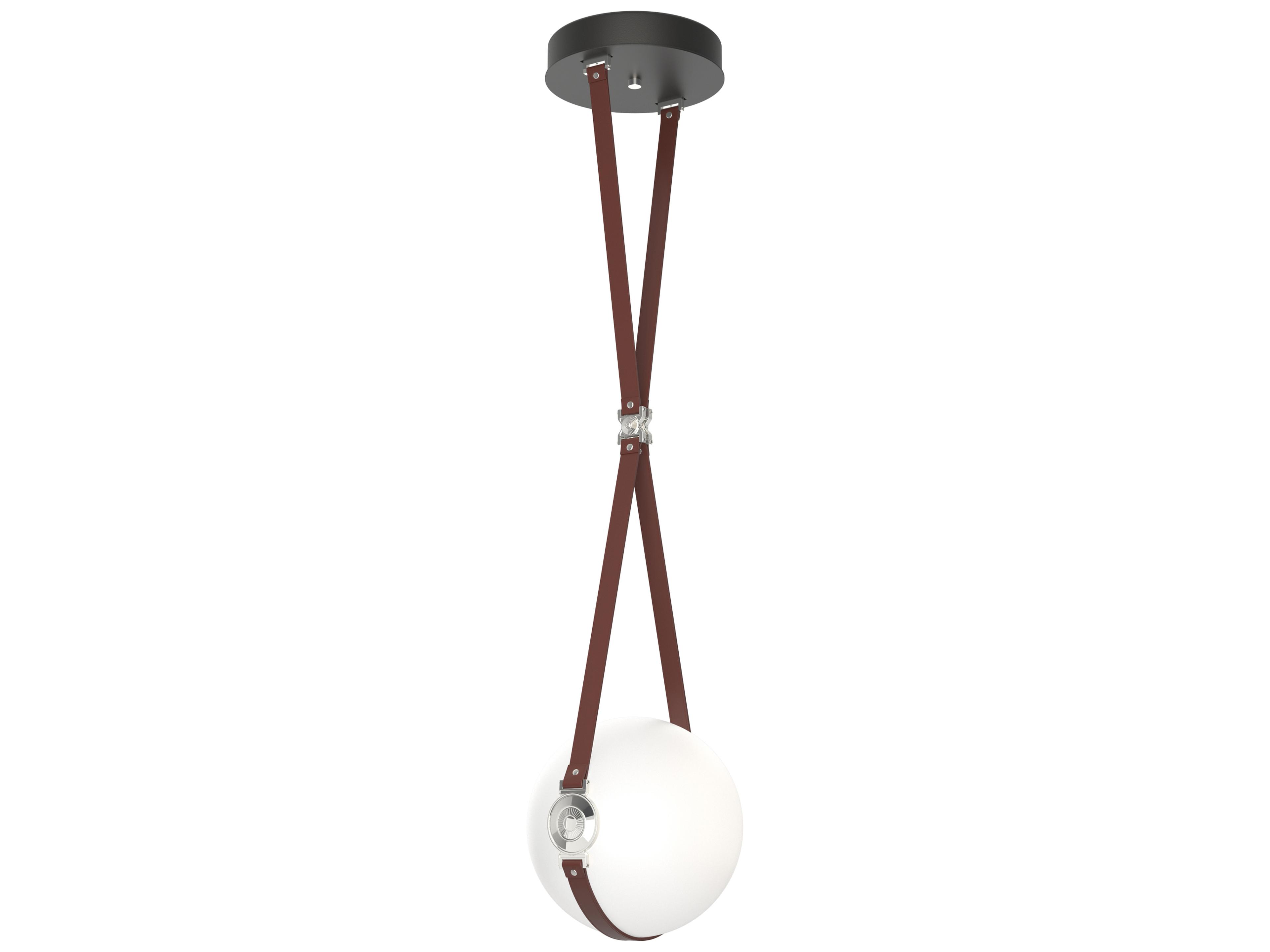 Hubbardton Forge Derby Black Glass LED Globe Mini Pendant